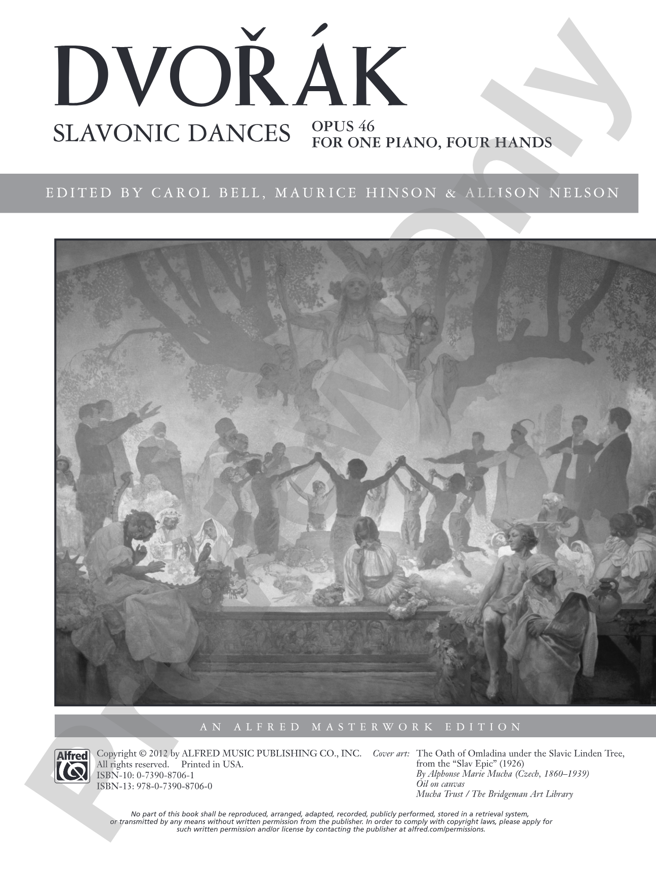 Dvorák: Slavonic Dances, Opus 46 - Piano Duet (1 Piano, 4 Hands): Piano Duets & Four Hands