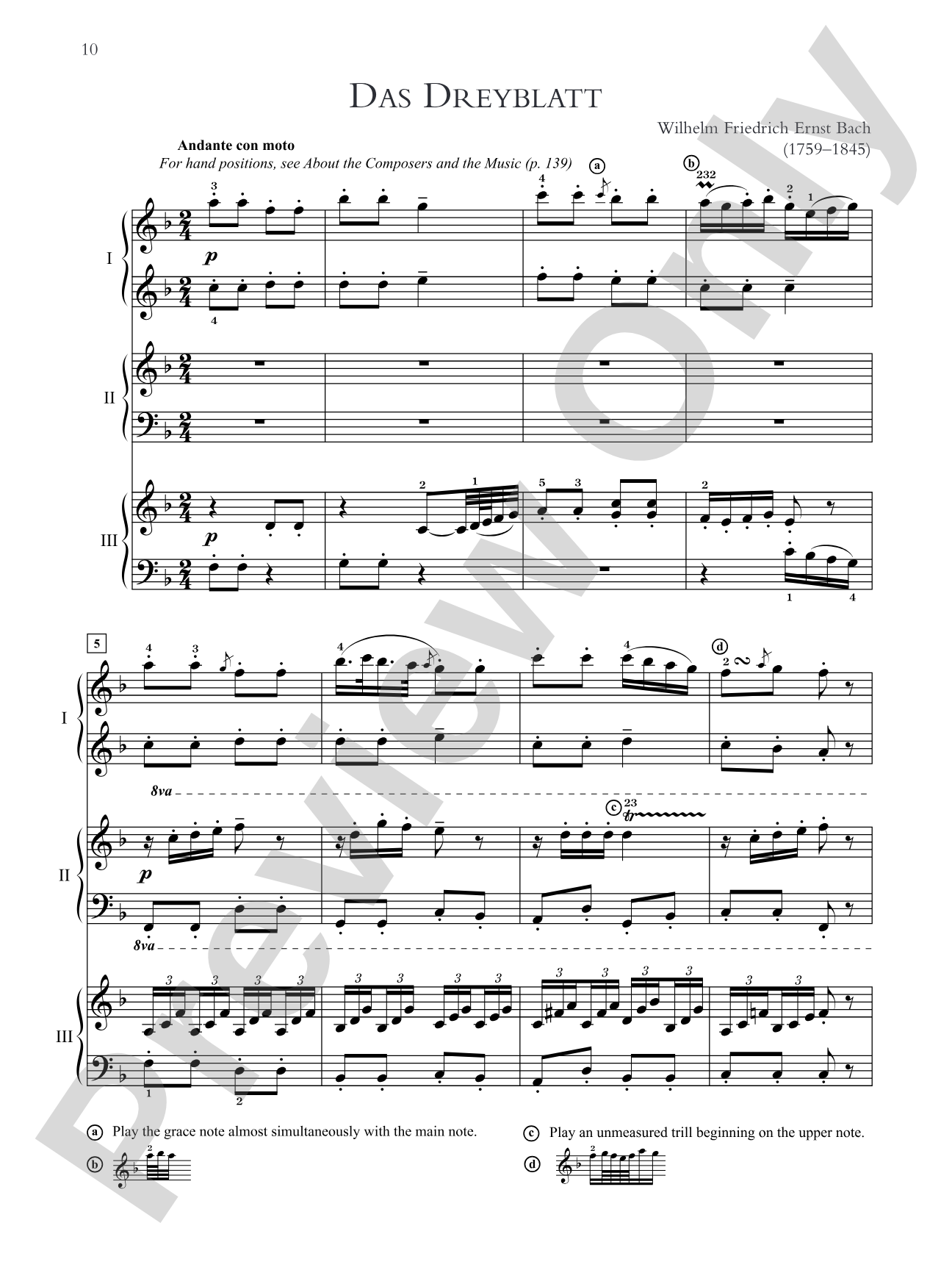 Essential Keyboard Trios: 10 Intermediate to Early Advanced Selections in Their Original Form - Piano Trio (1 Piano, 6 Hands): Piano