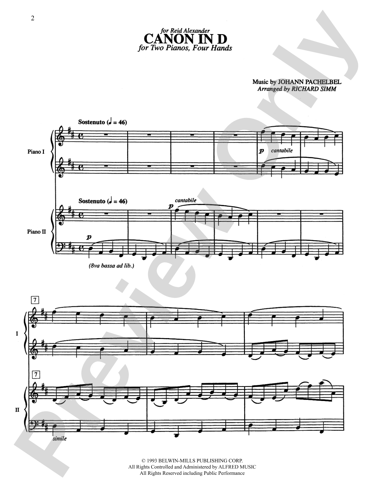 5 Classical Favorites Arranged for Two Pianos, Four Hands: Piano Duets & Four Hands