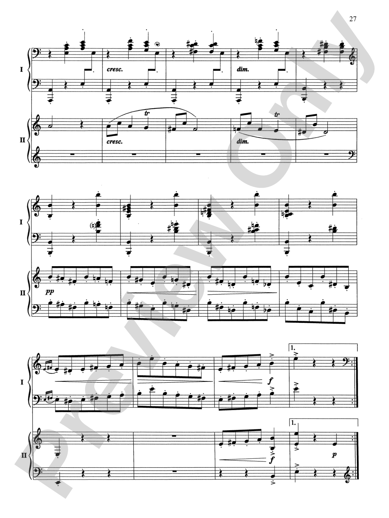 5 Classical Favorites Arranged for Two Pianos, Four Hands: Piano Duets & Four Hands