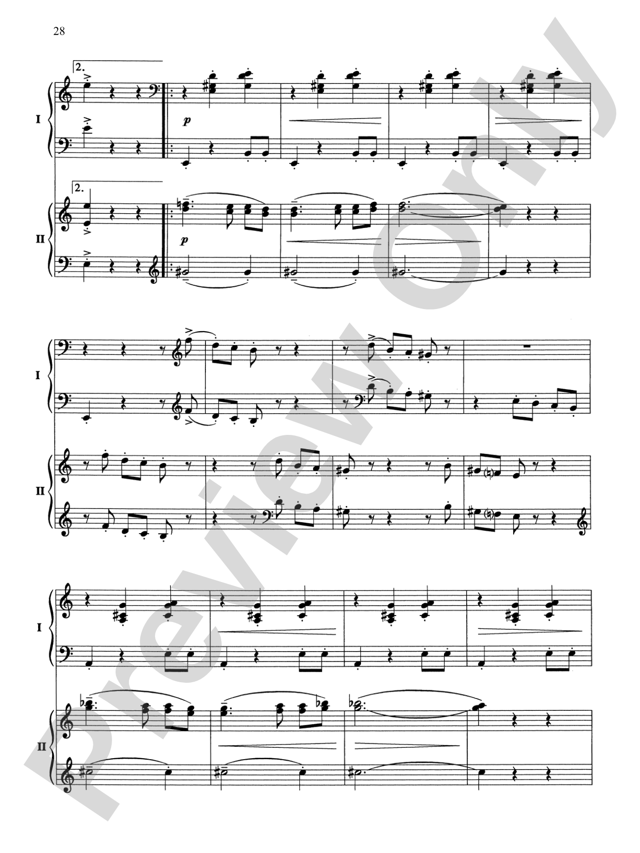 5 Classical Favorites Arranged for Two Pianos, Four Hands: Piano Duets & Four Hands