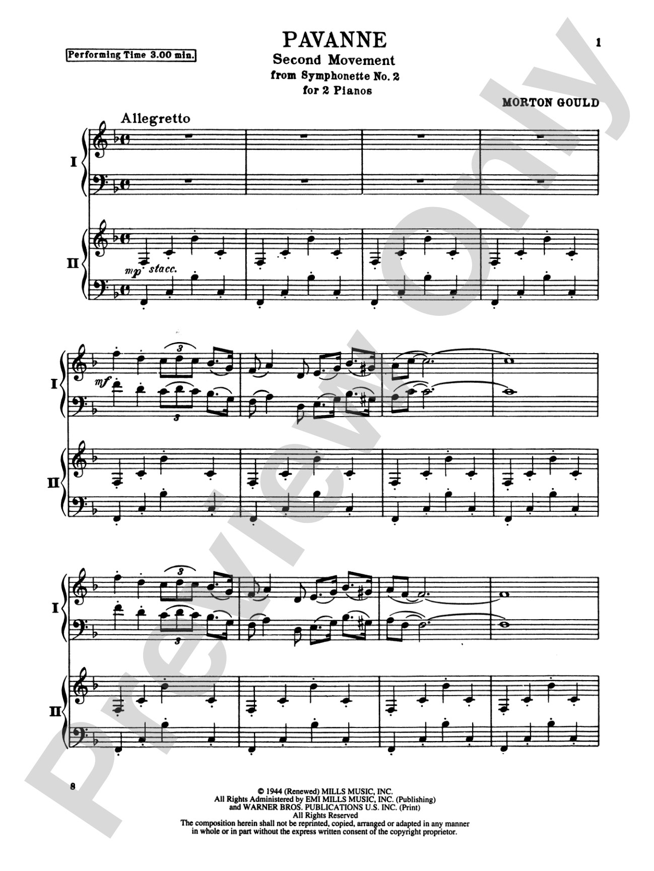 Pavanne - Piano Duo (2 Pianos, 4 Hands): Piano Duets & Four Hands