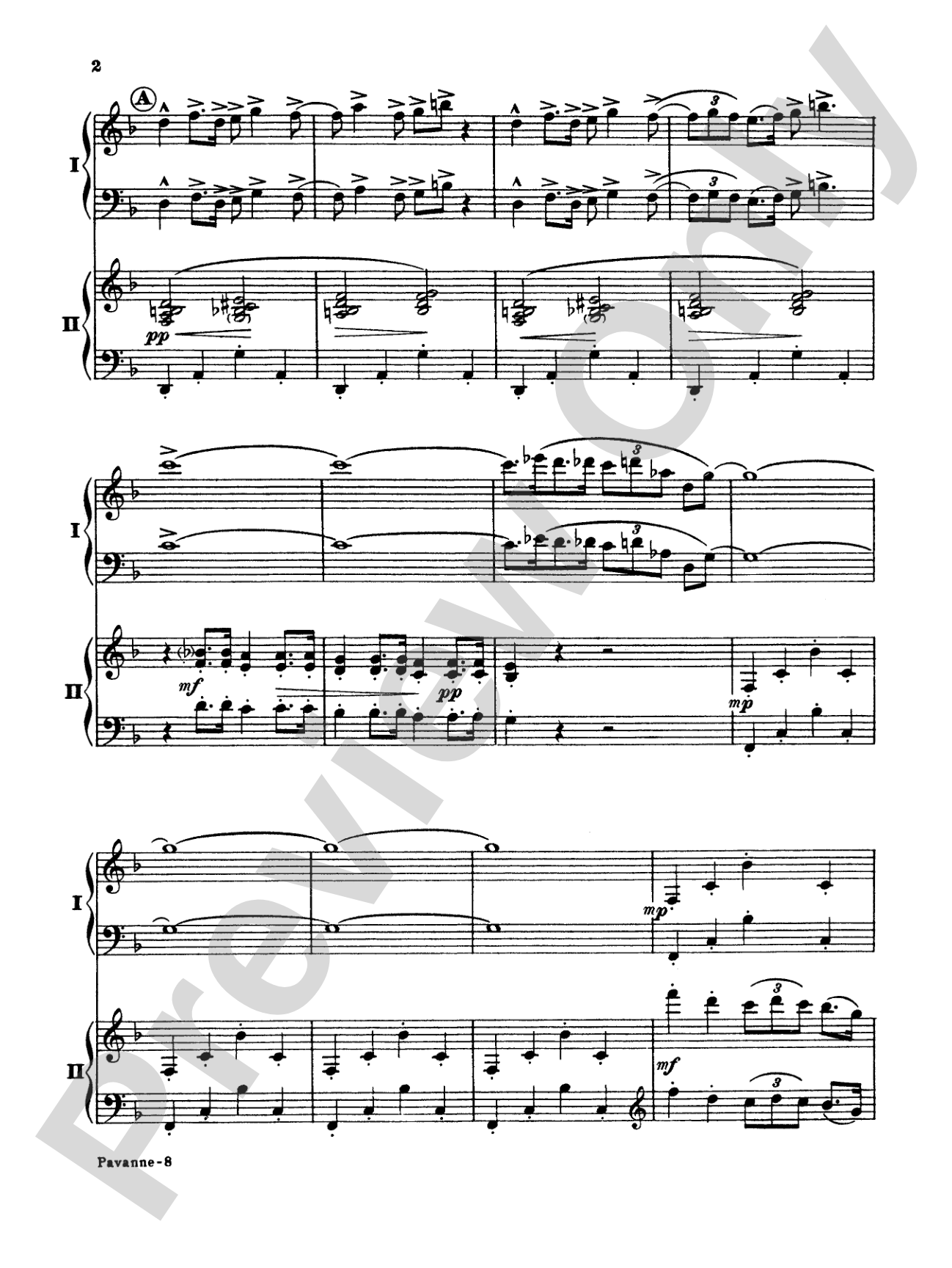 Pavanne - Piano Duo (2 Pianos, 4 Hands): Piano Duets & Four Hands