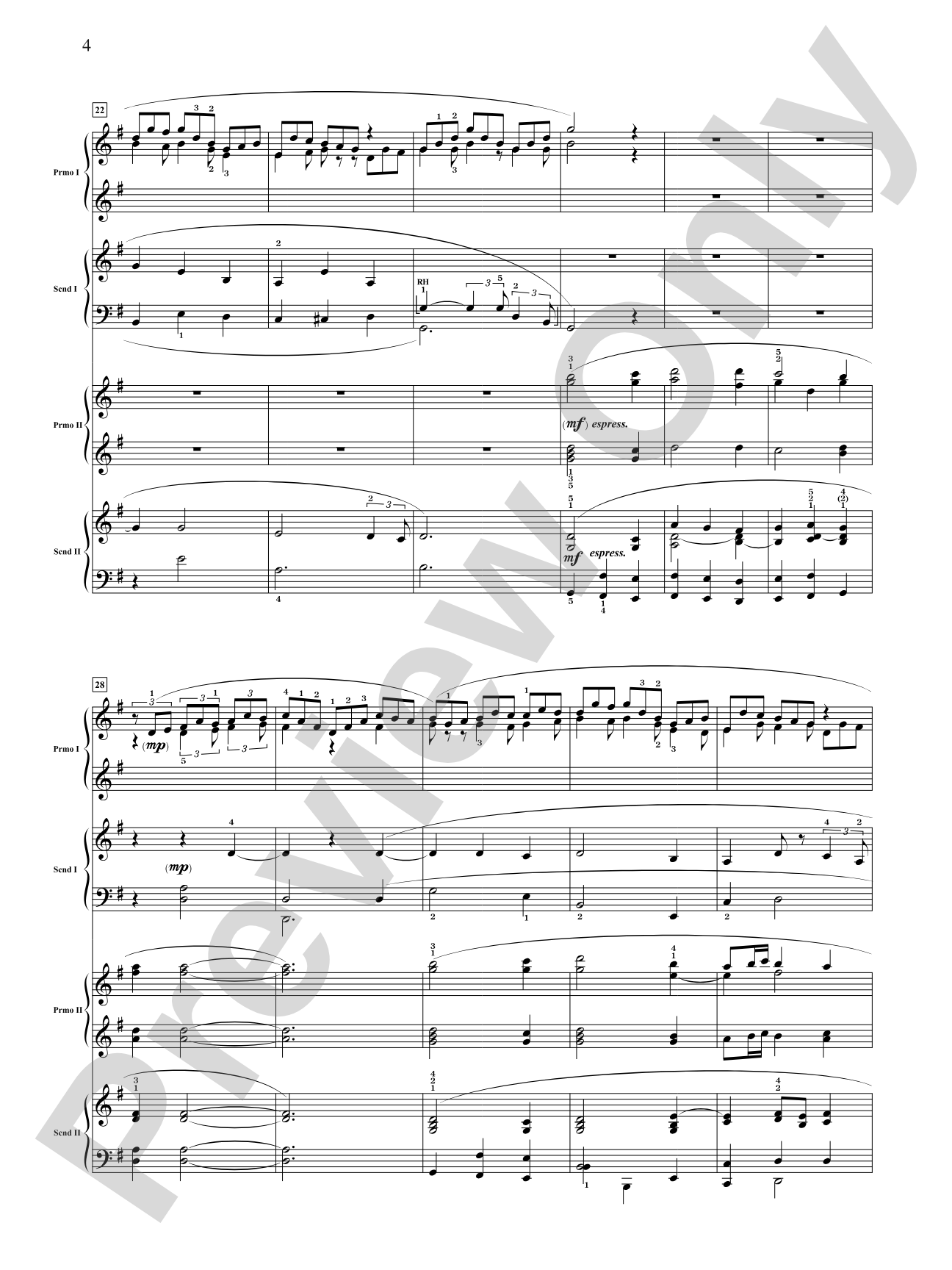 Jesu, Joy of Man's Desiring - Piano Quartet (2 Pianos, 8 Hands): Piano