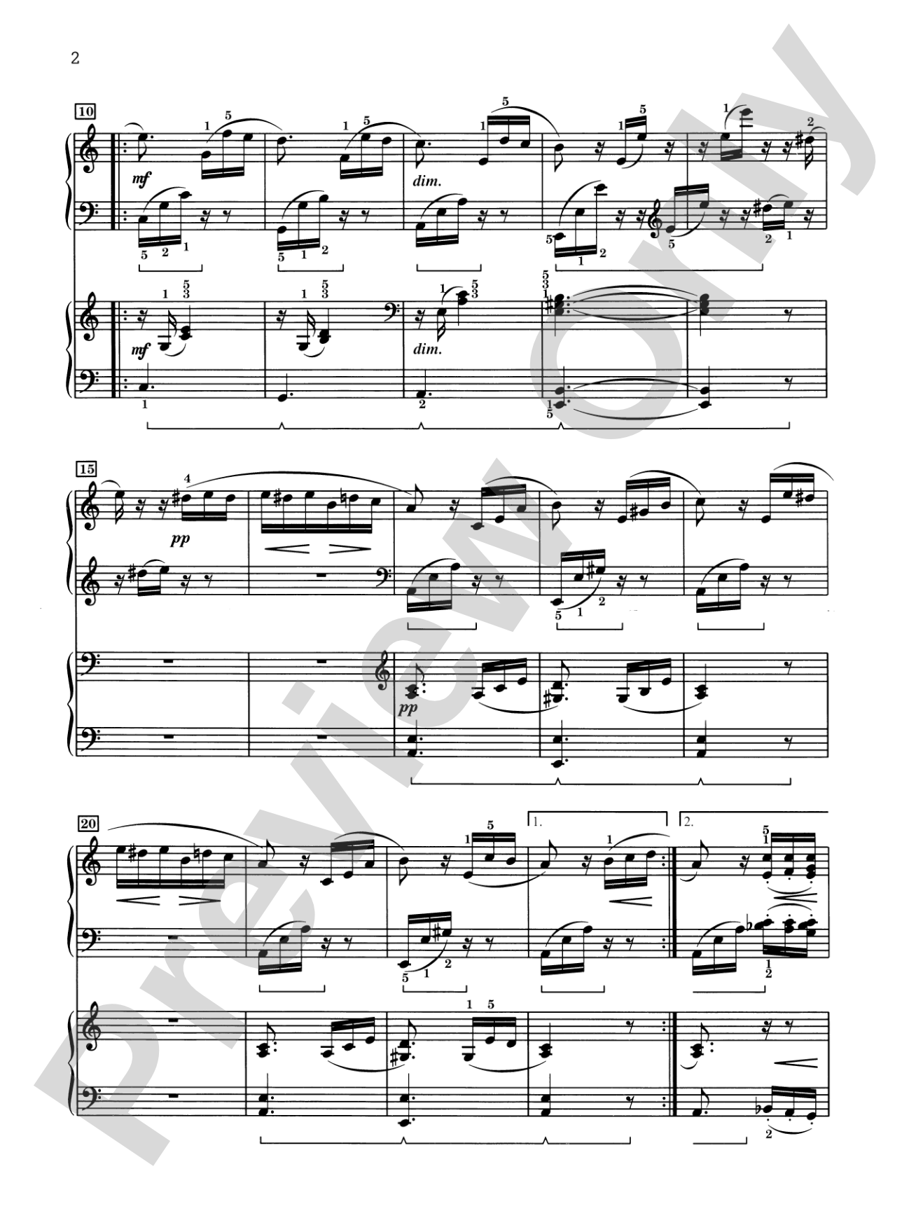 Für Elise - Piano Duo (2 Pianos, 4 Hands): Piano Duets & Four Hands