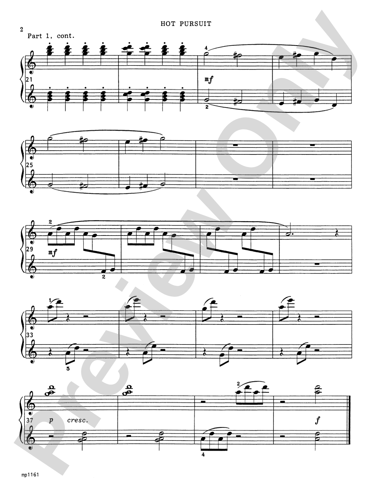 Hot Pursuit - Piano Trio (1 Piano, 6 Hands): Piano