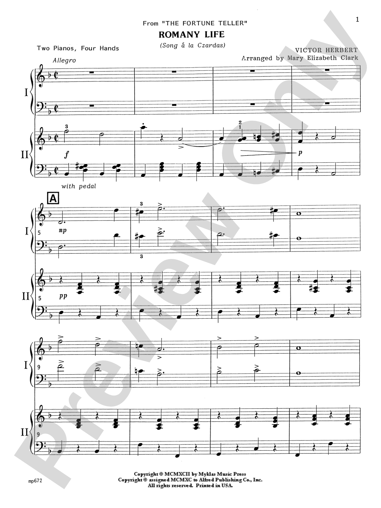 Romany Life - Piano Duo (2 Pianos, 4 Hands): Piano Duets & Four Hands