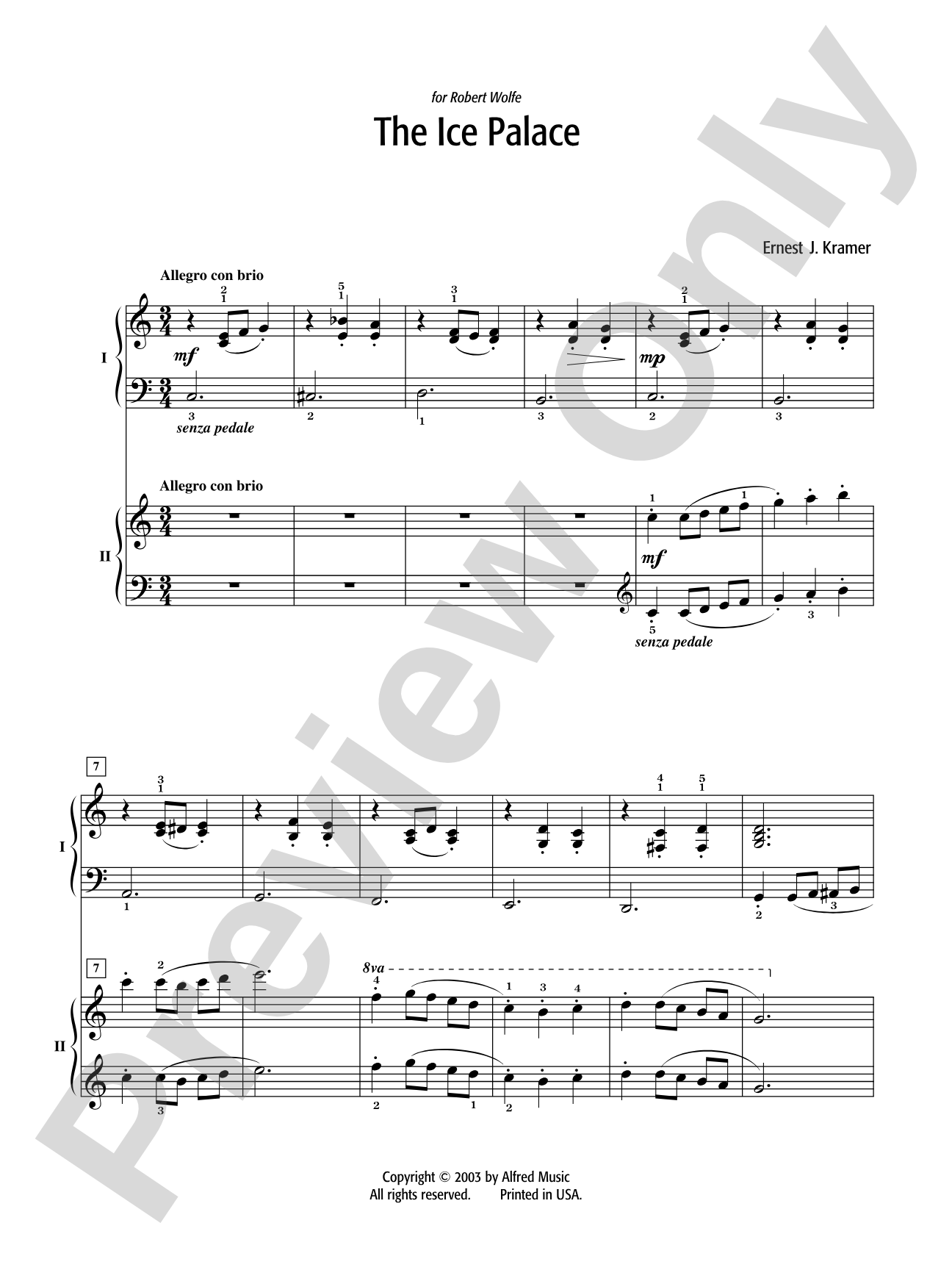 The Ice Palace - Piano Duo (2 Pianos, 4 Hands): Piano Duets & Four Hands