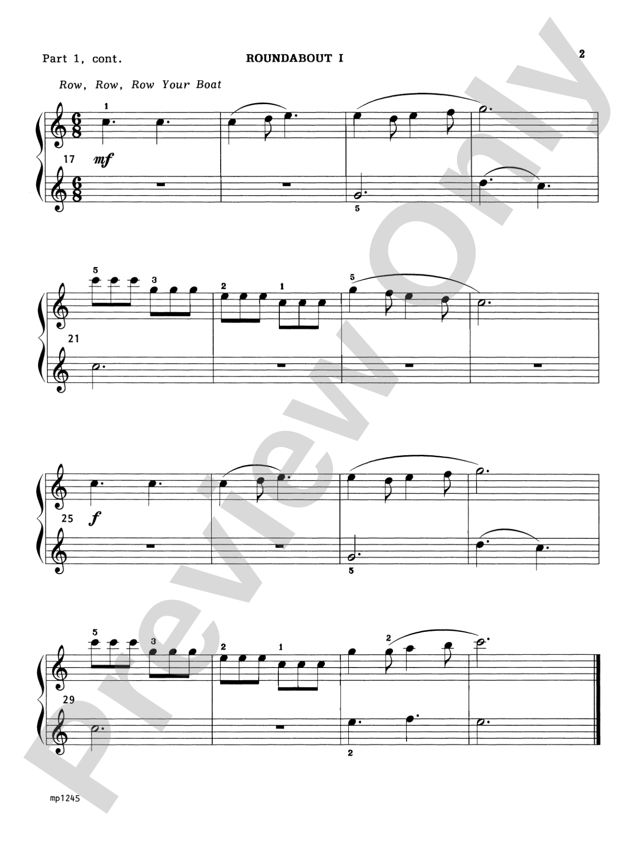 Roundabout 1 - Piano Trio (1 Piano, 6 Hands): Piano