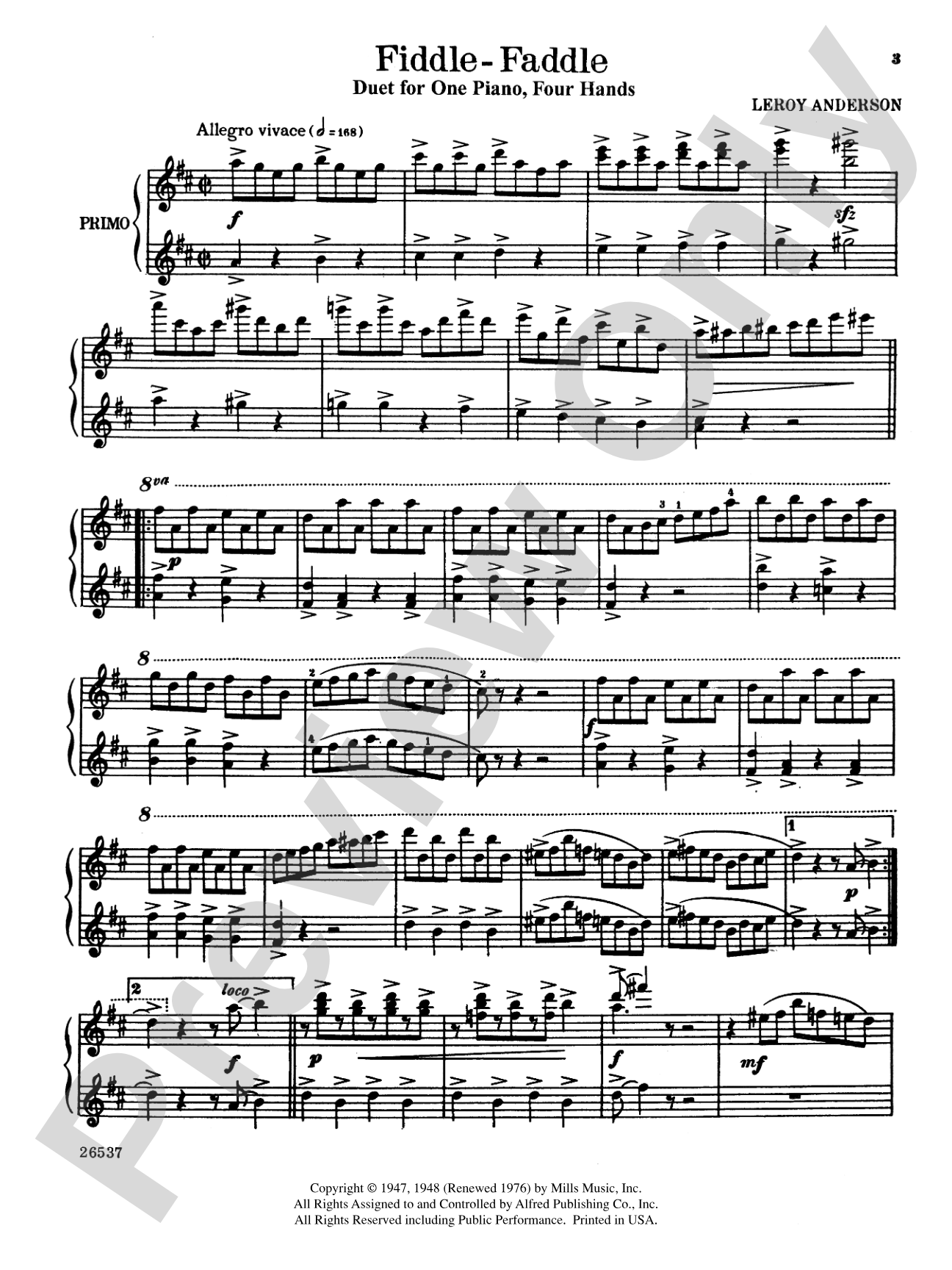Fiddle-Faddle - Piano Duet (1 Piano, 4 Hands): Piano Duets & Four Hands