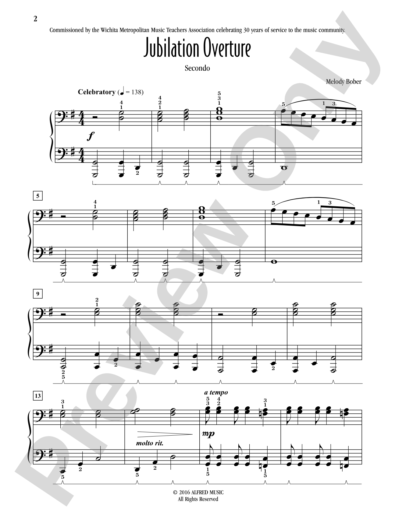 Jubilation Overture - Piano Duet (1 Piano, 4 Hands): Piano Duets & Four Hands