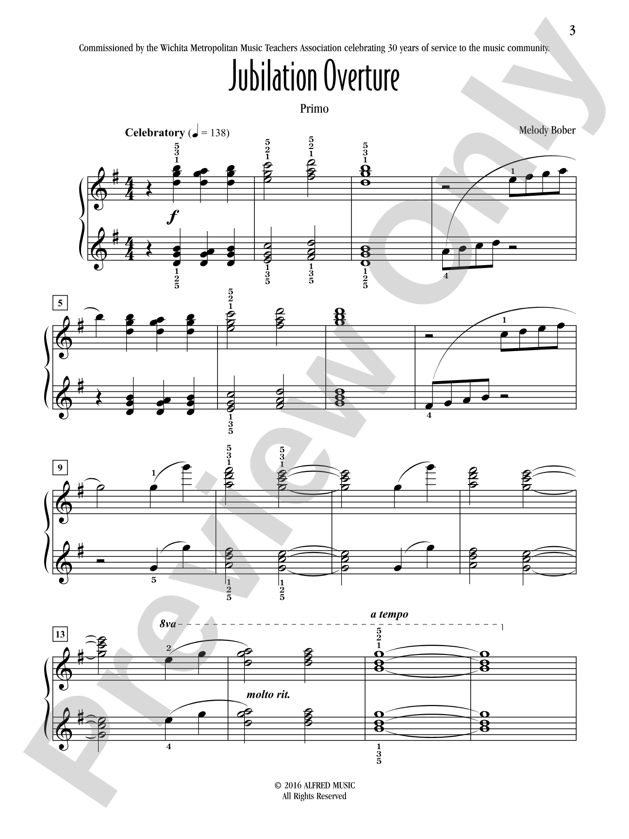 Jubilation Overture - Piano Duet (1 Piano, 4 Hands): Piano Duets & Four Hands
