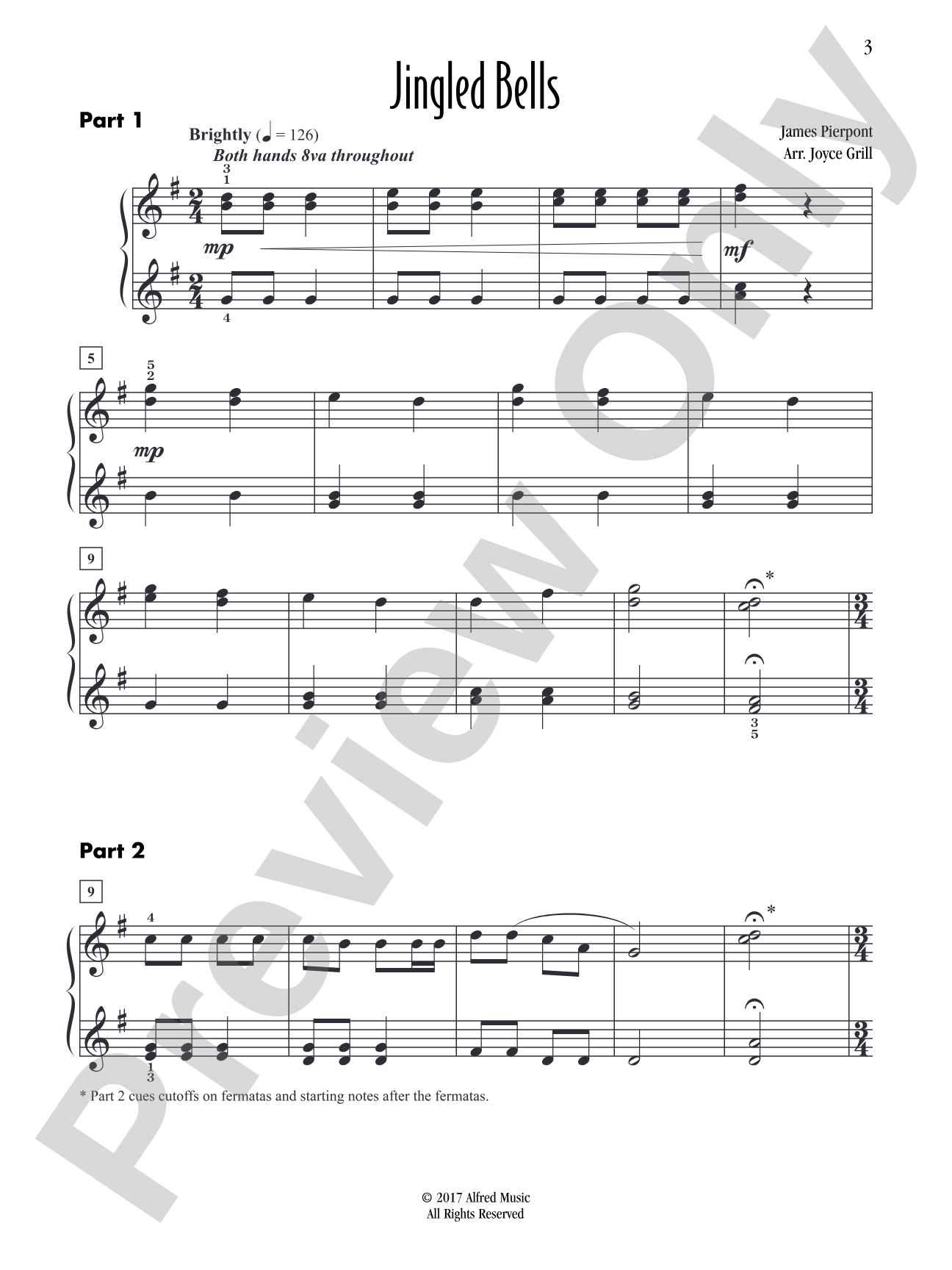 Jingled Bells - Piano Trio (1 Piano, 6 Hands): Piano