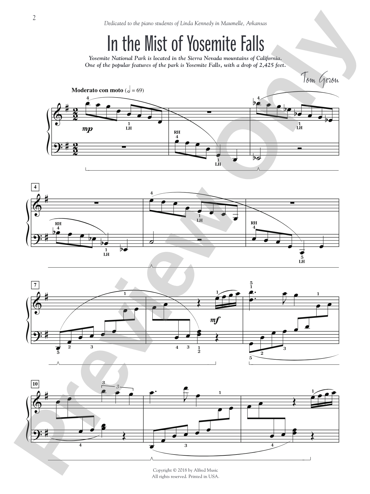 Yosemite Splendor - Piano Suite: Piano
