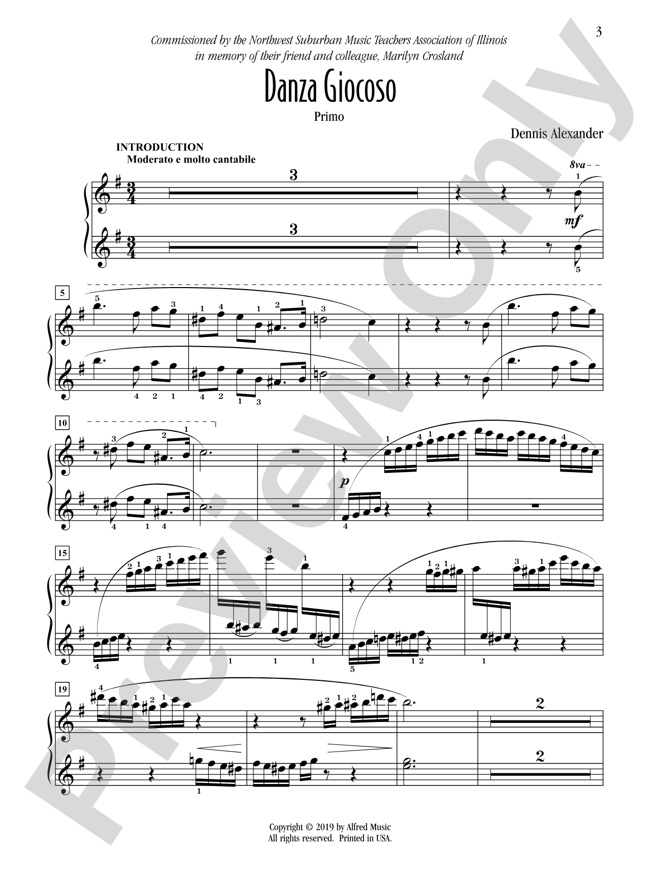 Danza Giocoso - Piano Duet (1 Piano, 4 Hands): Piano Duets & Four Hands