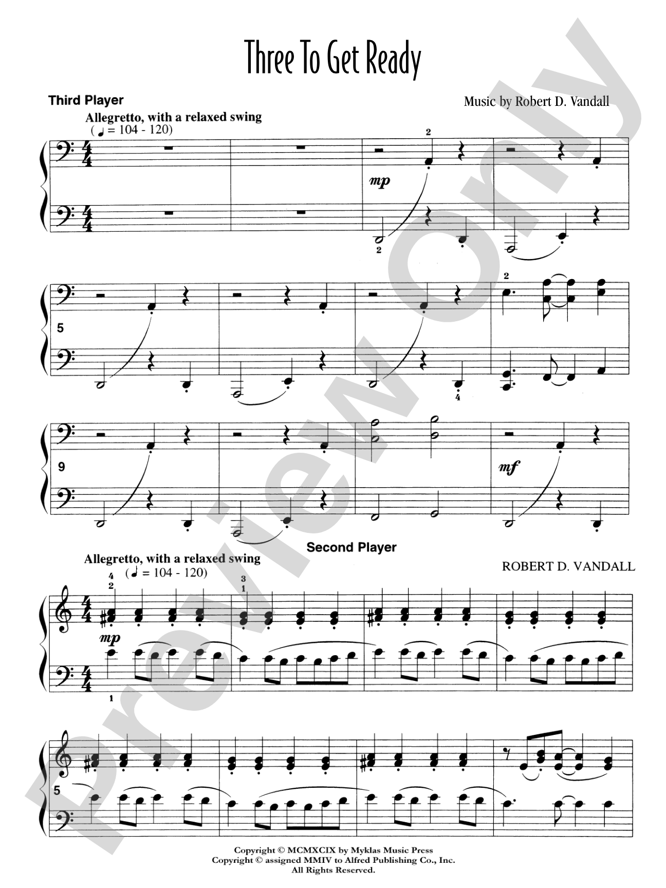 Three to Get Ready - Piano Trio (1 Piano, 6 Hands): Piano