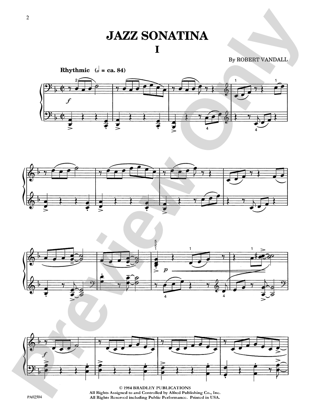 Jazz Sonatina - Piano Solo: Piano