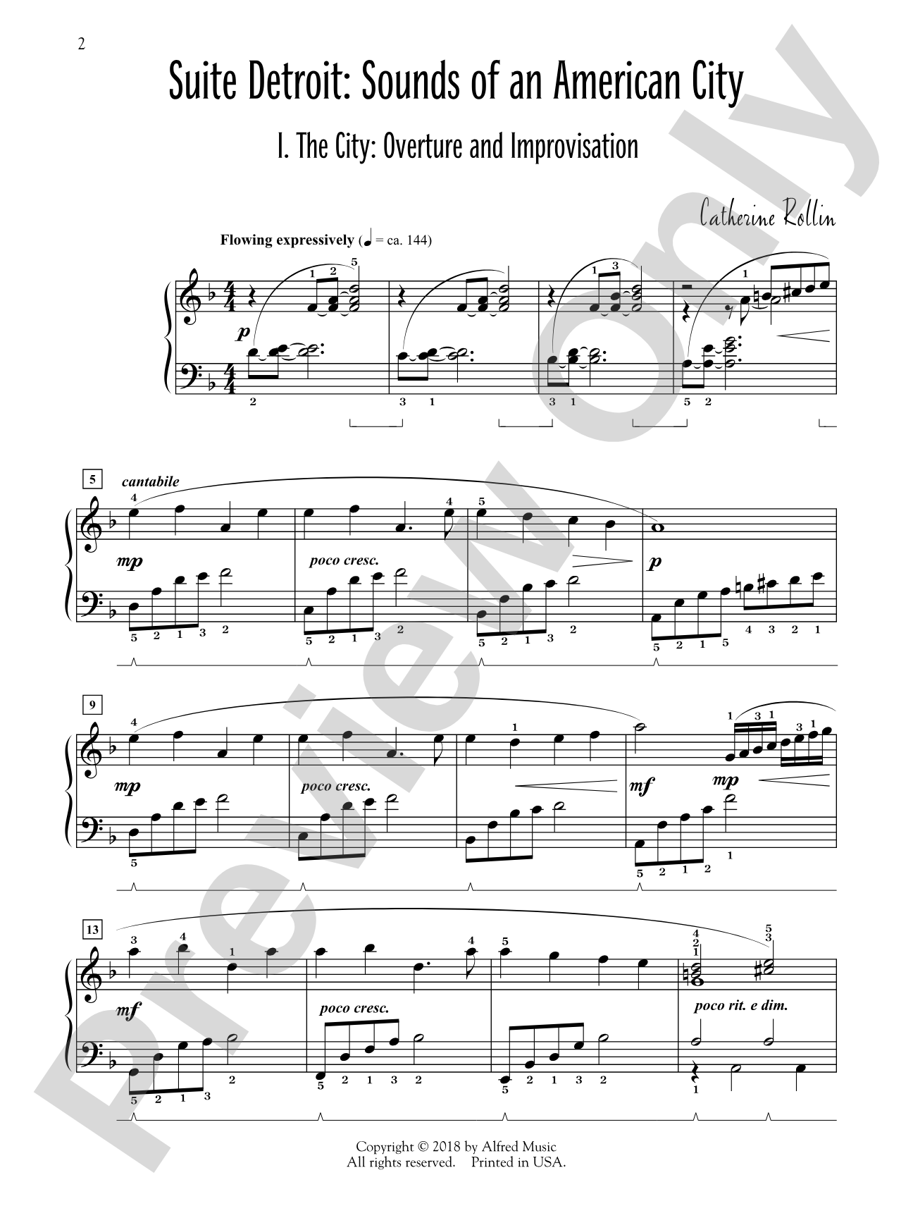 Suite Detroit: Sounds of an American City - Piano Suite: Piano