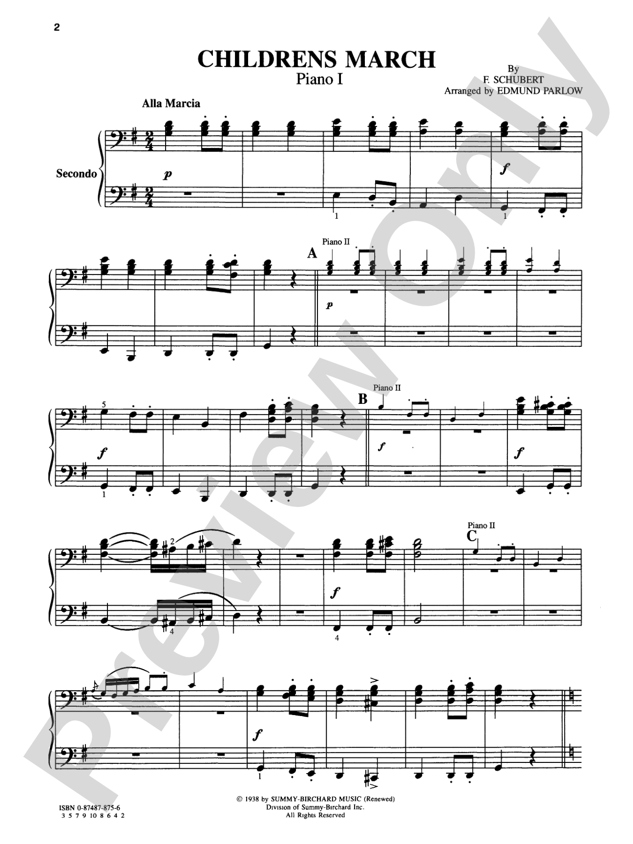 Children's March - Piano Quartet (2 Pianos, 8 Hands): Piano