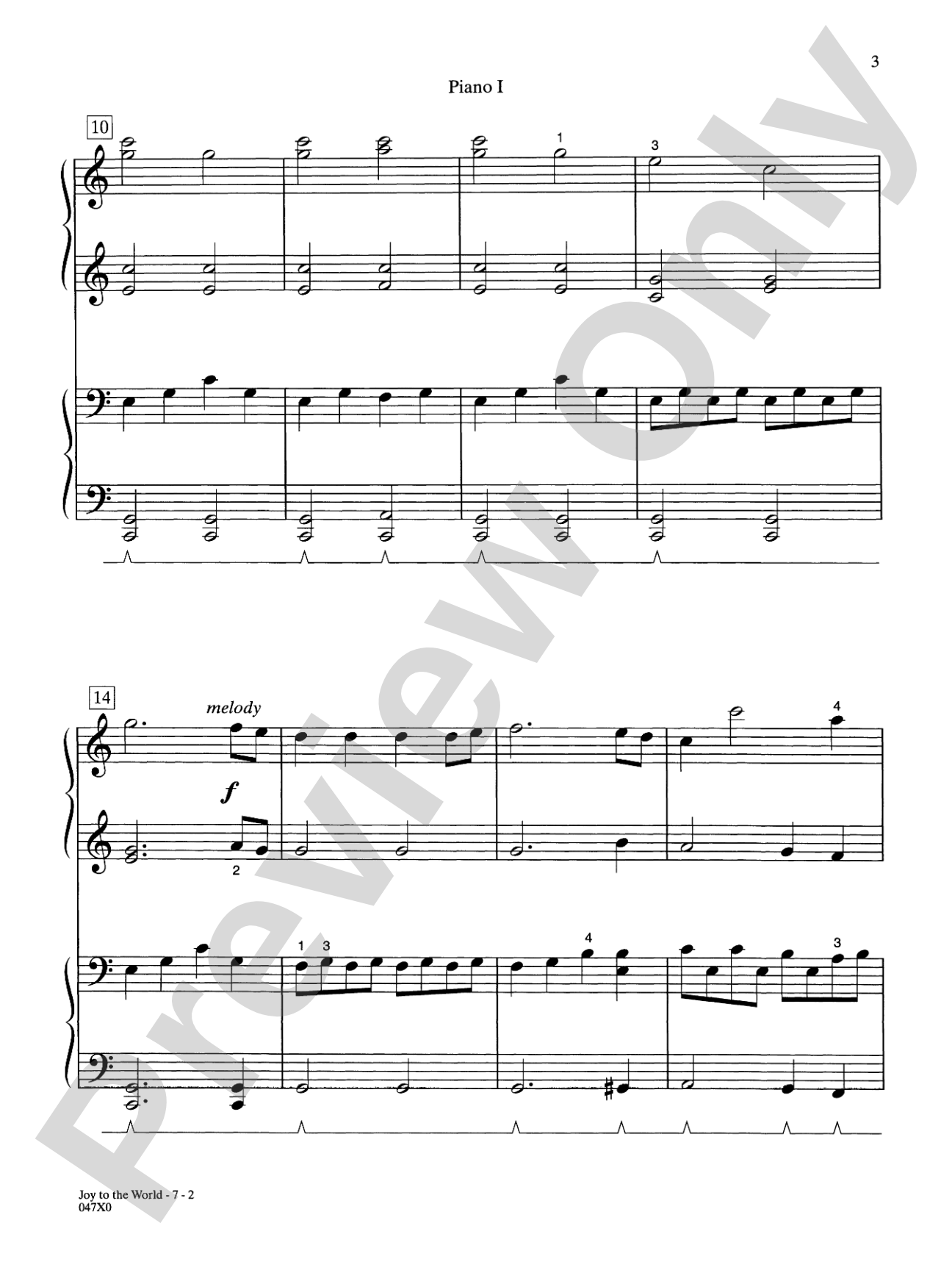 Joy to the World - Piano Quartet (2 Pianos, 8 Hands): Piano