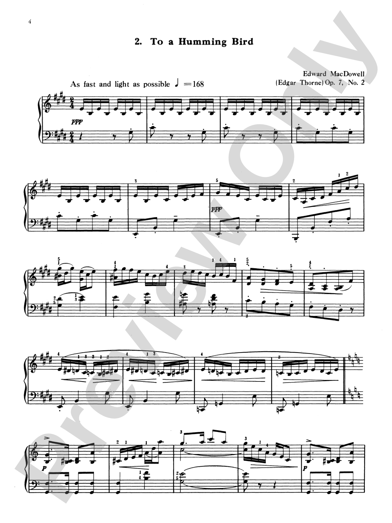 MacDowell: Six Fancies, Opus 7 for the Piano: Piano