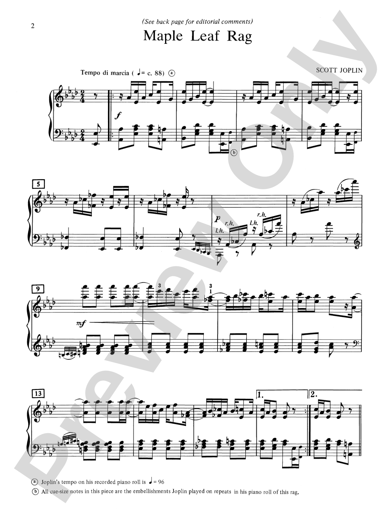 Joplin: Three Piano Rags: Piano