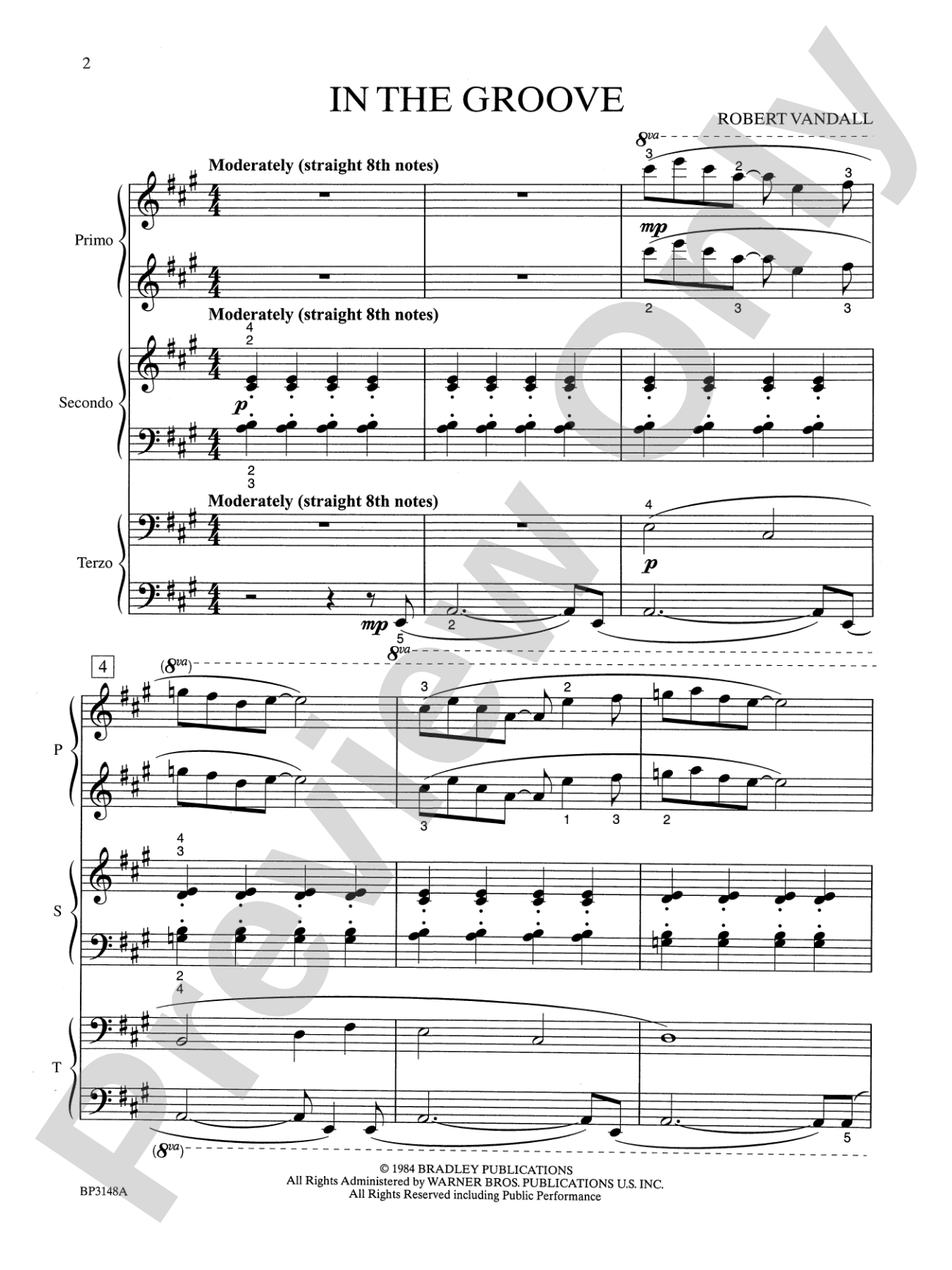 Jazz for Three - Piano Trio (1 Piano, 6 Hands): Piano