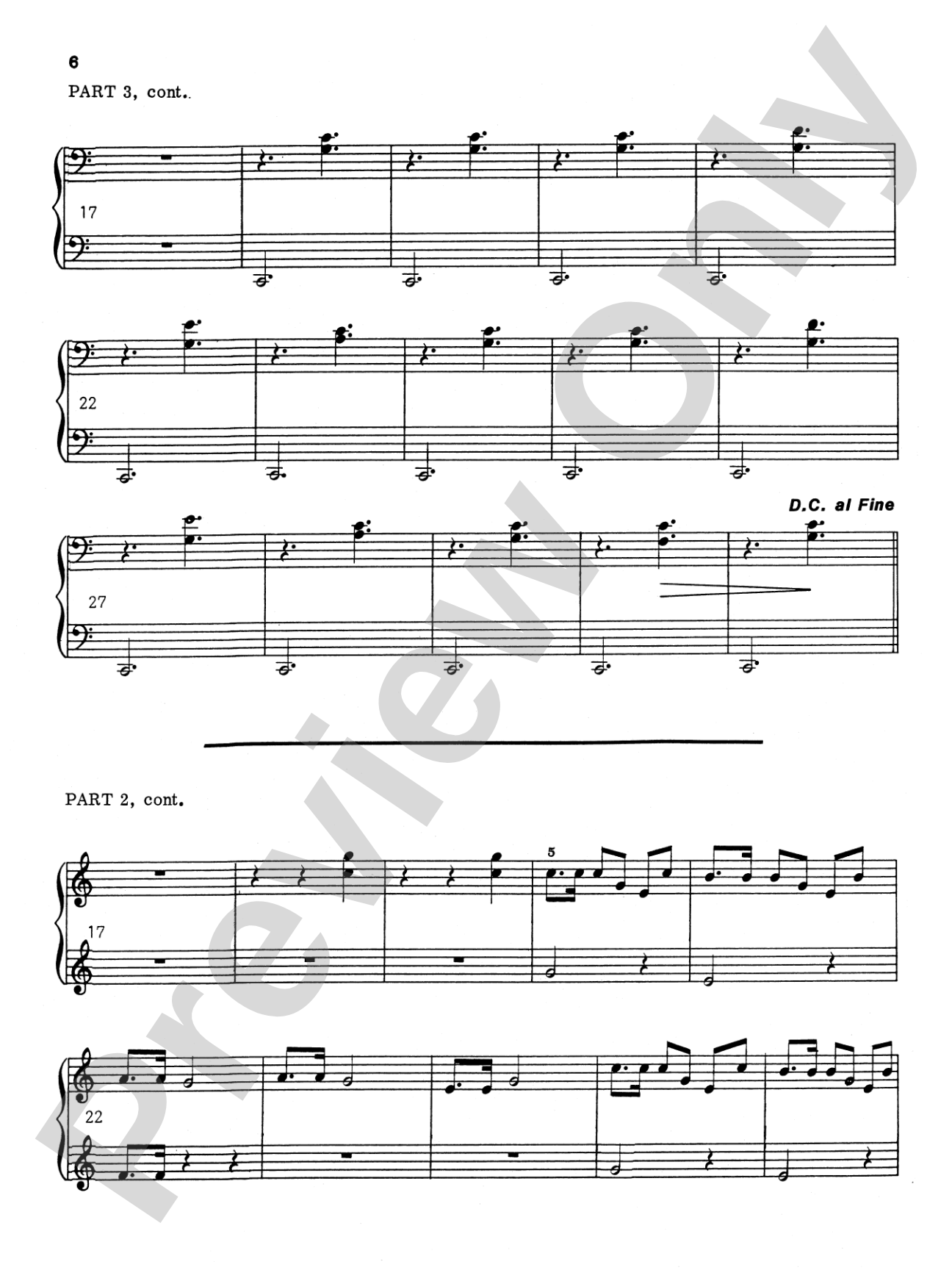 Six for Three - Piano Trio (1 Piano, 6 Hands): Piano