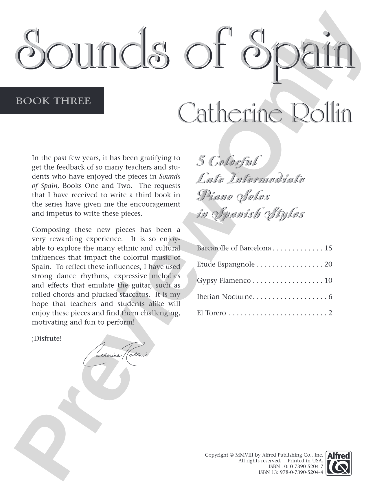 Sounds of Spain, Book 3: 5 Colorful Late Intermediate Piano Solos in Spanish Styles: Piano