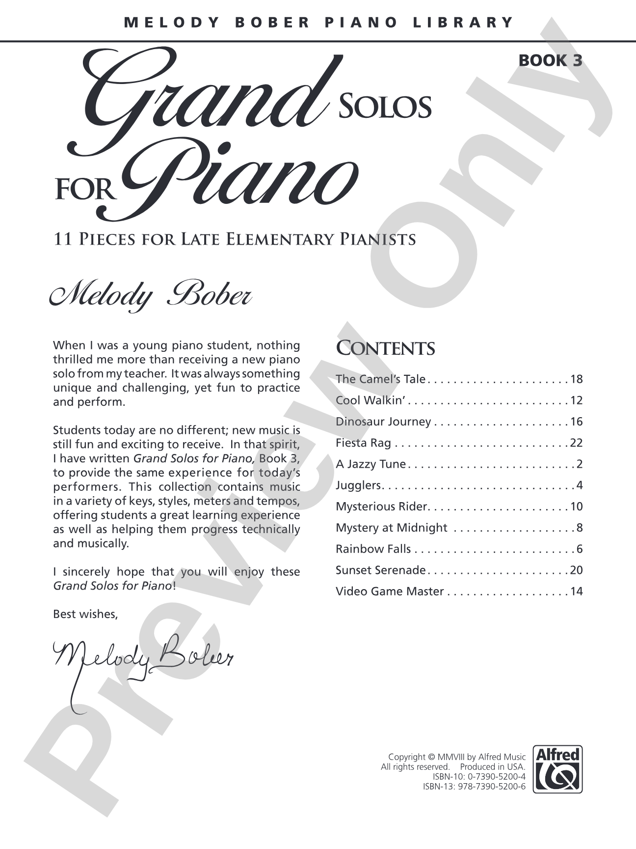 Grand Solos for Piano, Book 3: 11 Pieces for Late Elementary Pianists: Piano