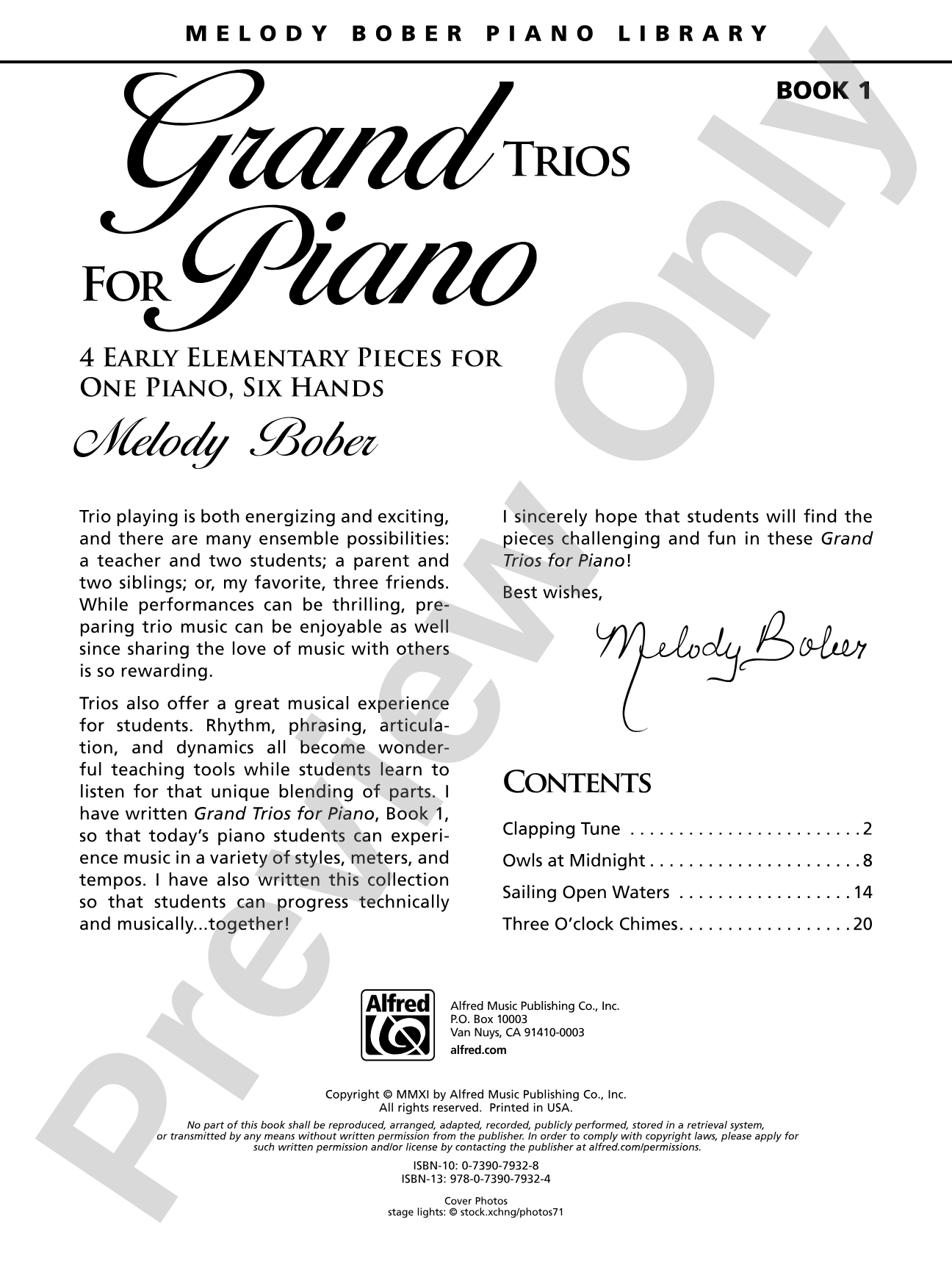 Grand Trios for Piano, Book 1: 4 Early Elementary Pieces for One Piano, Six Hands: Piano