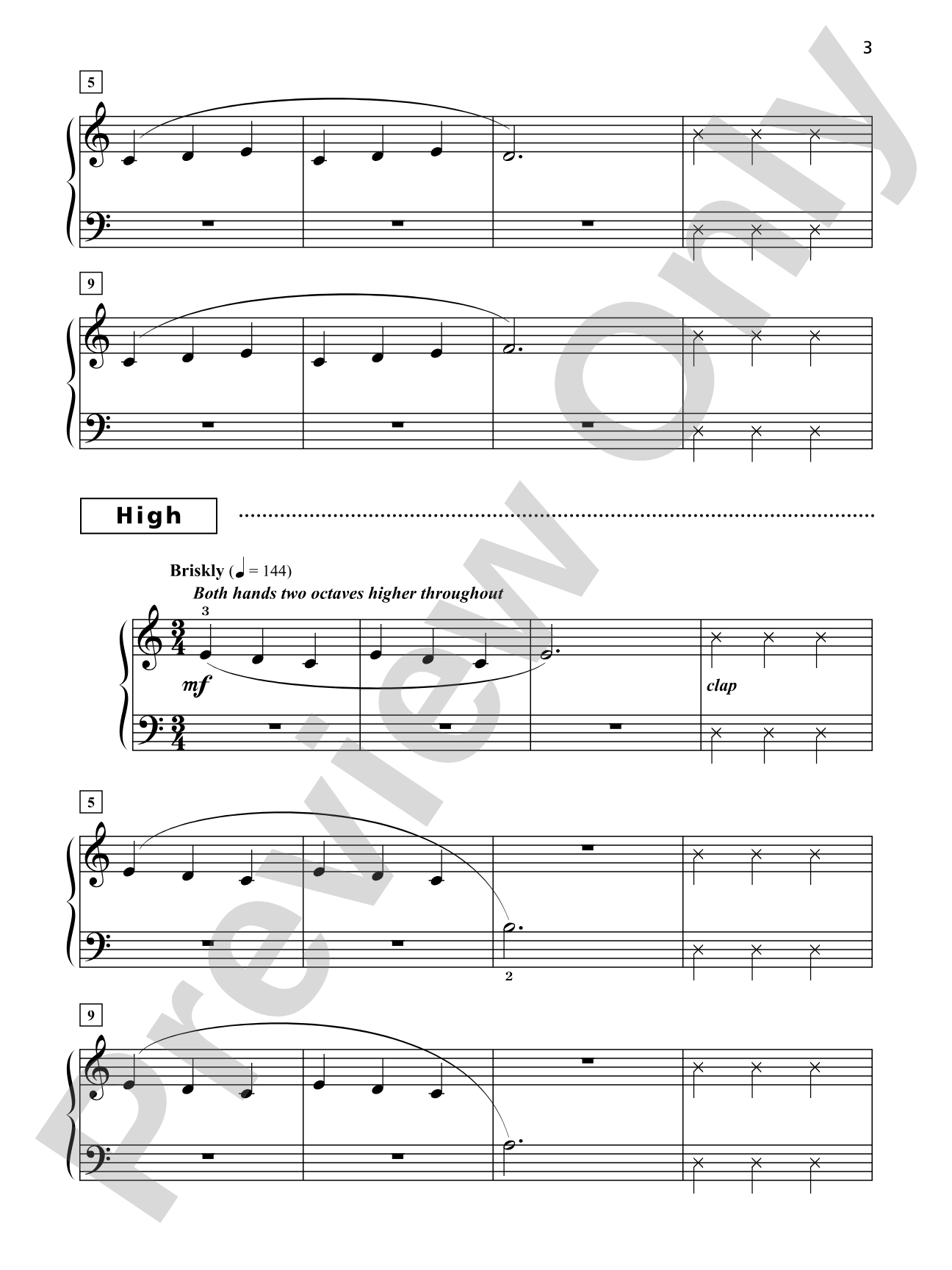 Grand Trios for Piano, Book 1: 4 Early Elementary Pieces for One Piano, Six Hands: Piano