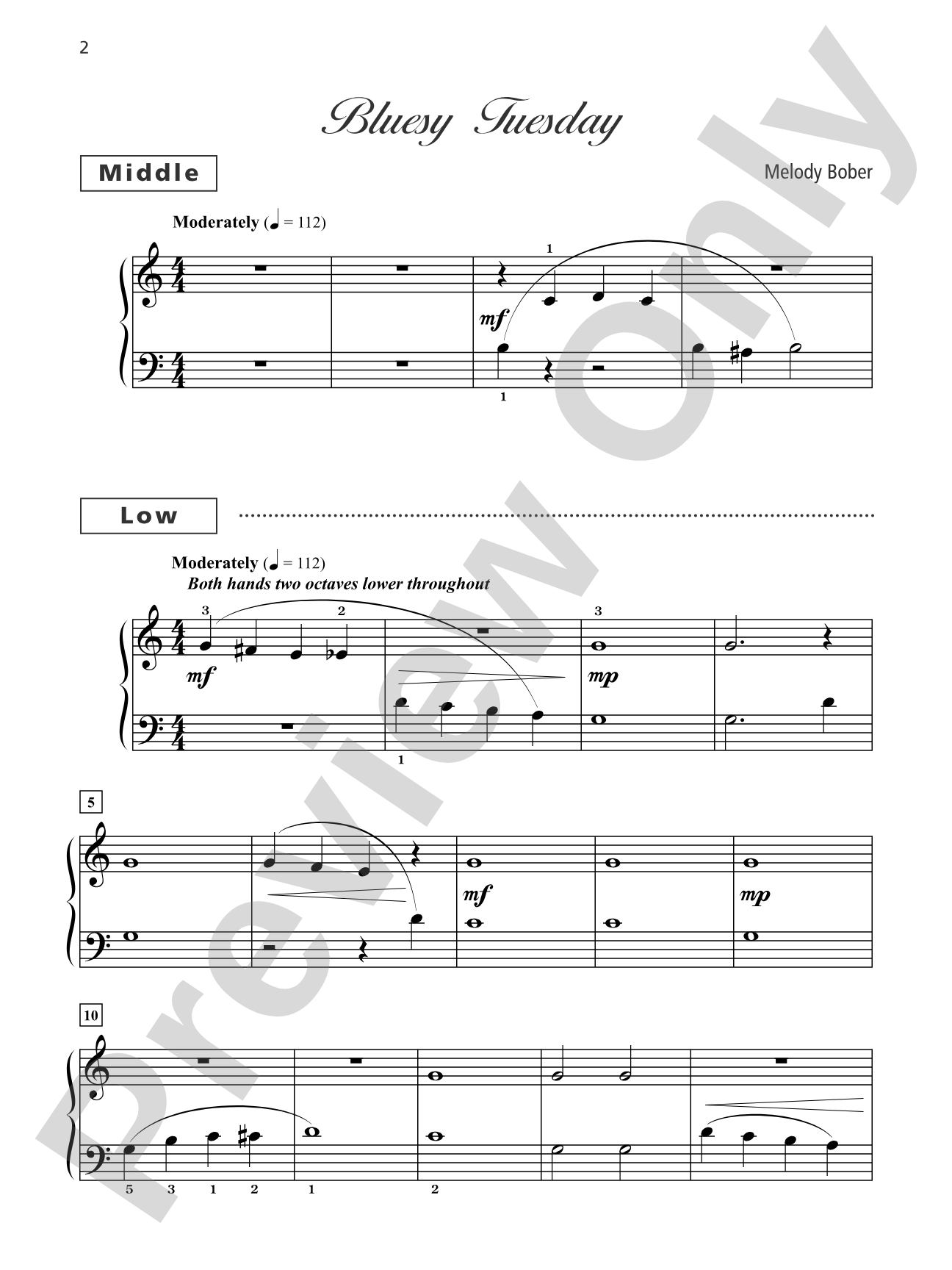 Grand Trios for Piano, Book 2: 4 Elementary Pieces for One Piano, Six Hands: Piano