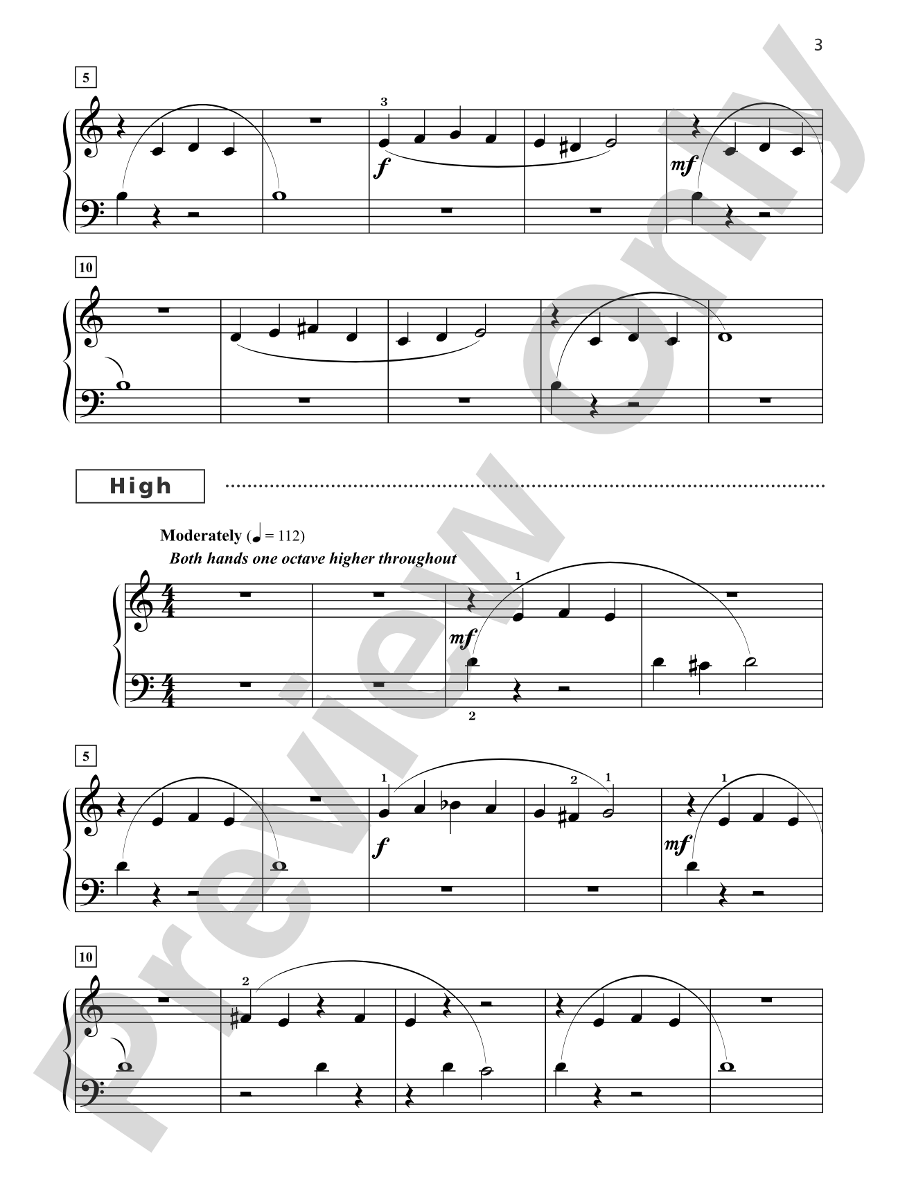Grand Trios for Piano, Book 2: 4 Elementary Pieces for One Piano, Six Hands: Piano