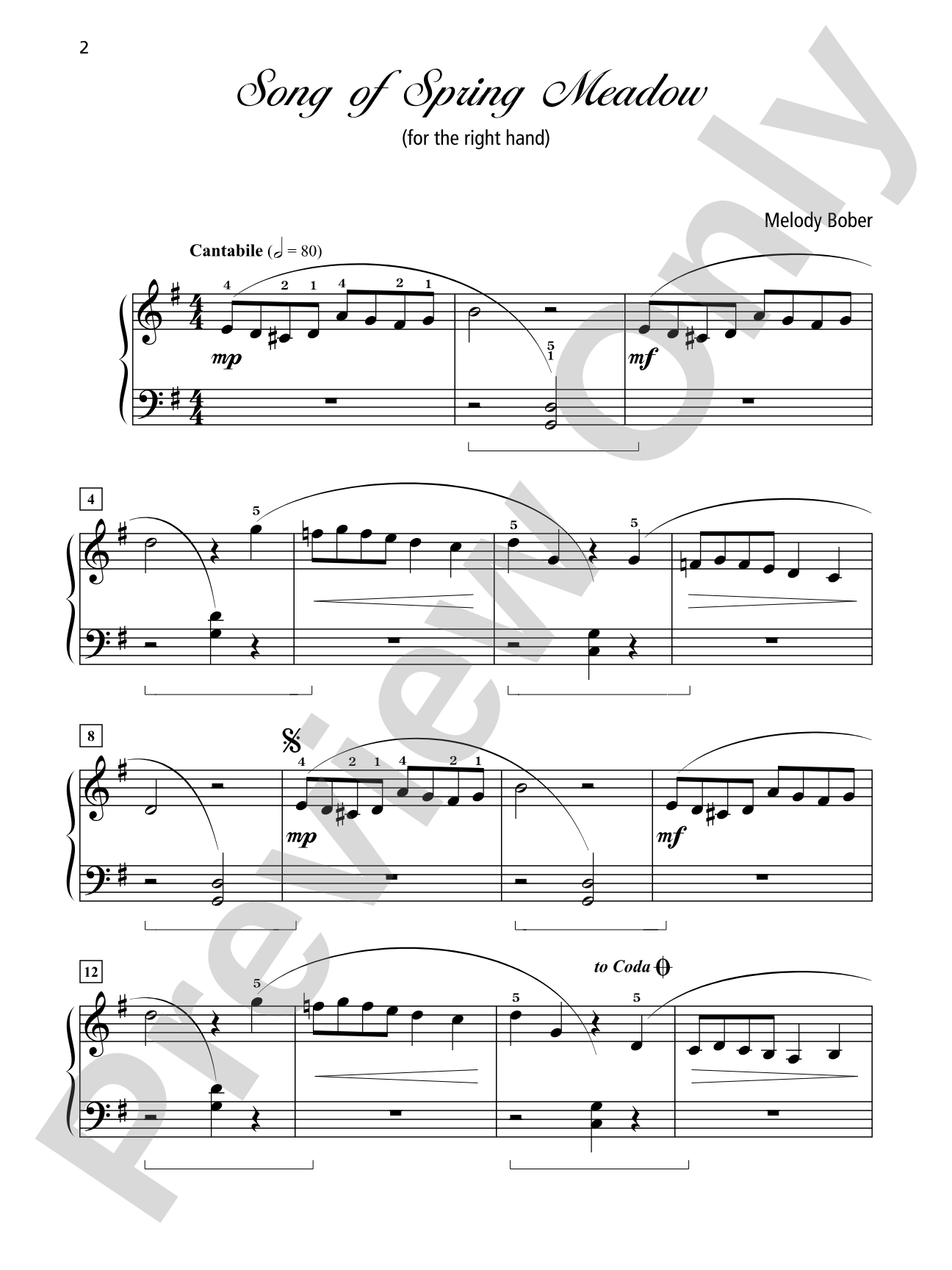 Grand One-Hand Solos for Piano, Book 4: 8 Early Intermediate Pieces for Right or Left Hand Alone: Piano