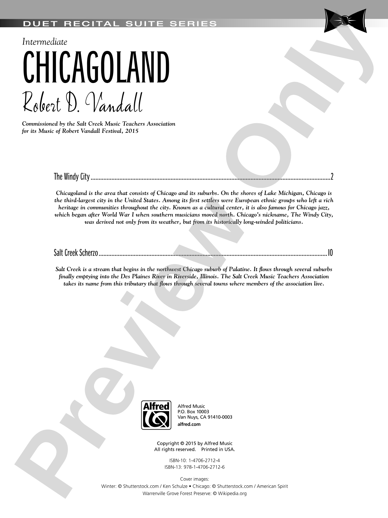 Chicagoland - Piano Duet Suite (1 Piano, 4 Hands): Piano Duets & Four Hands