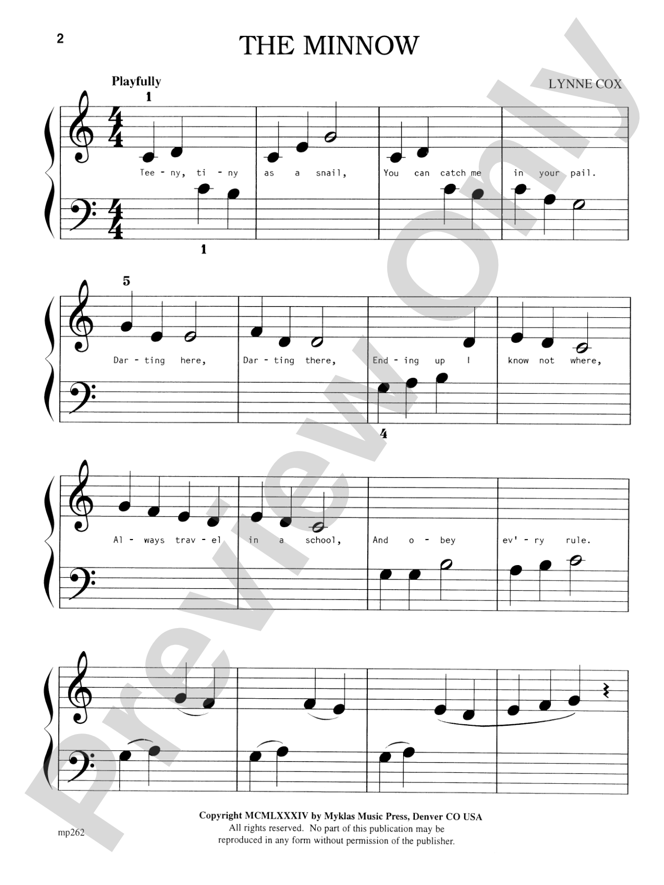 The Minnow (for left hand alone) - Piano Solo: Piano