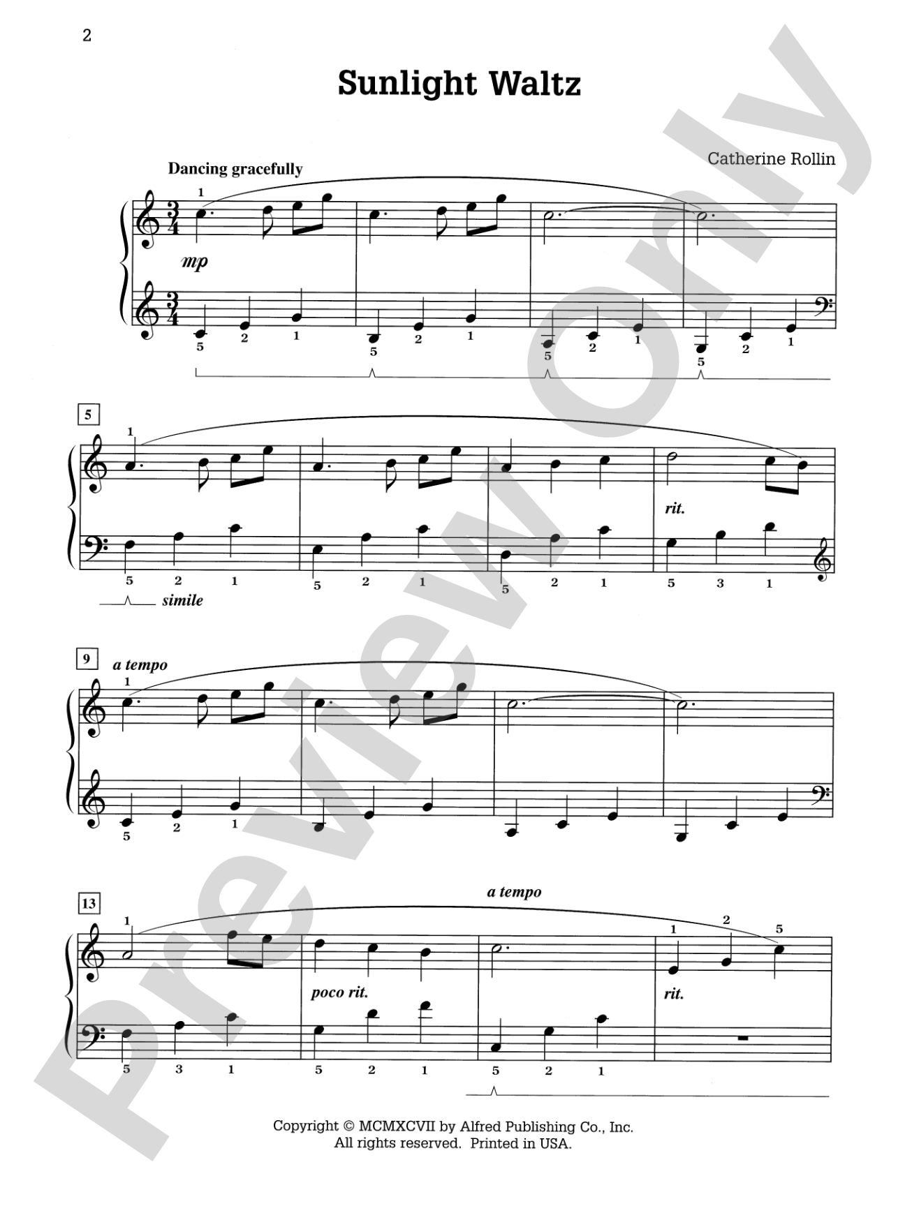 Sunlight Waltz - Piano Solo: Piano