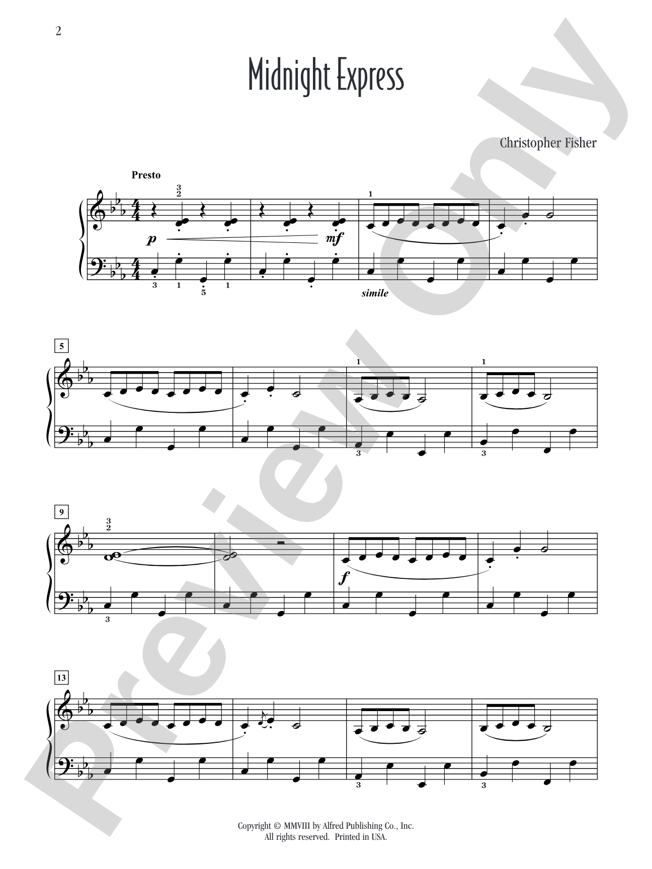 Midnight Express - Piano Solo: Piano