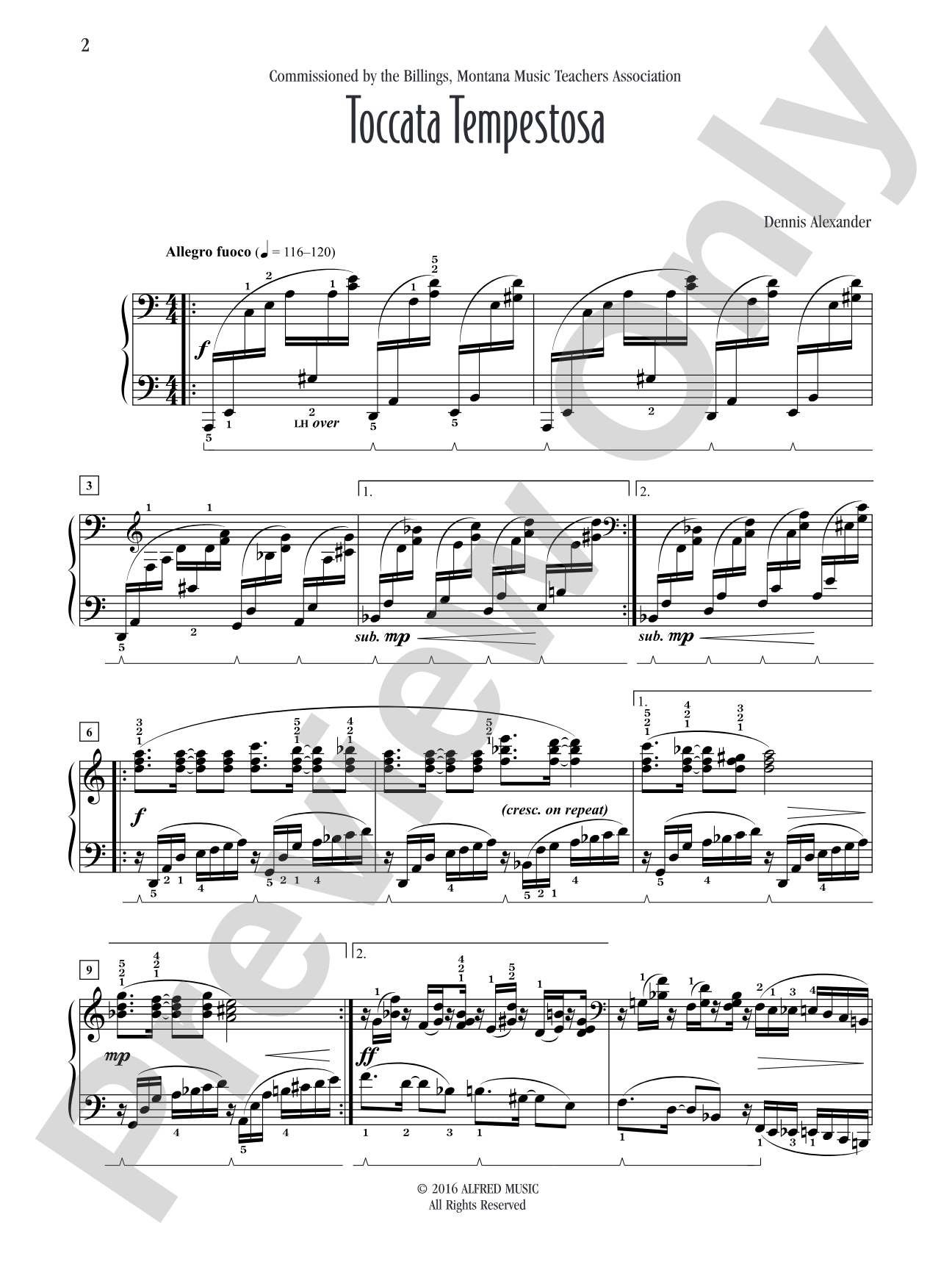 Toccata Tempestosa - Piano Solo: Piano