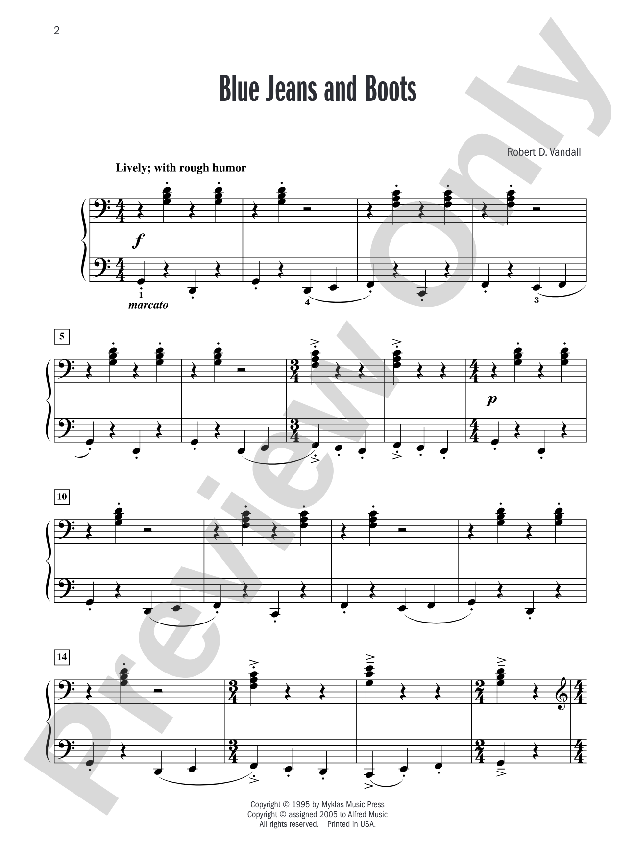 Blue Jeans and Boots - Piano Solo: Piano