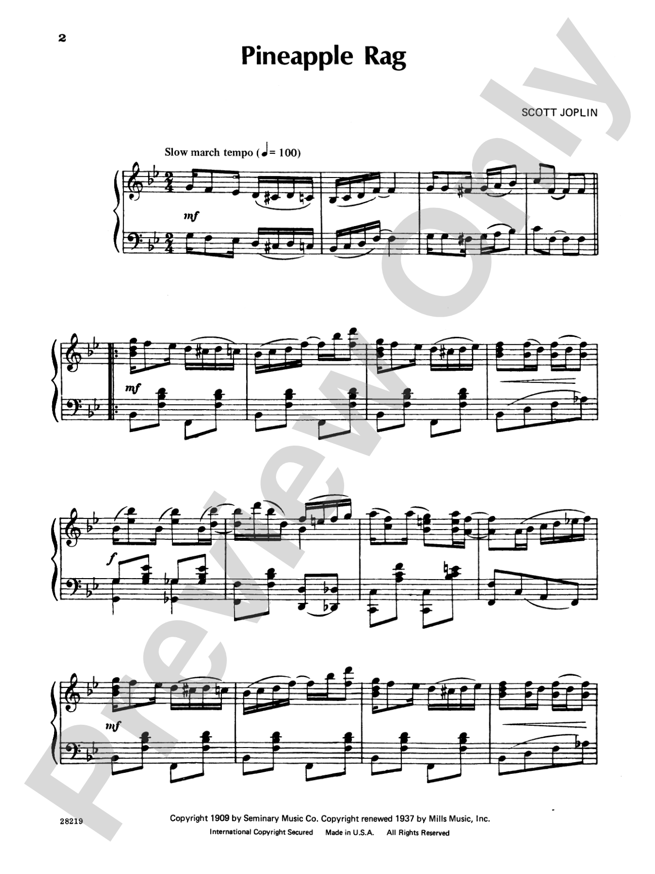 Pineapple Rag (from The Sting) - Piano Solo: Piano