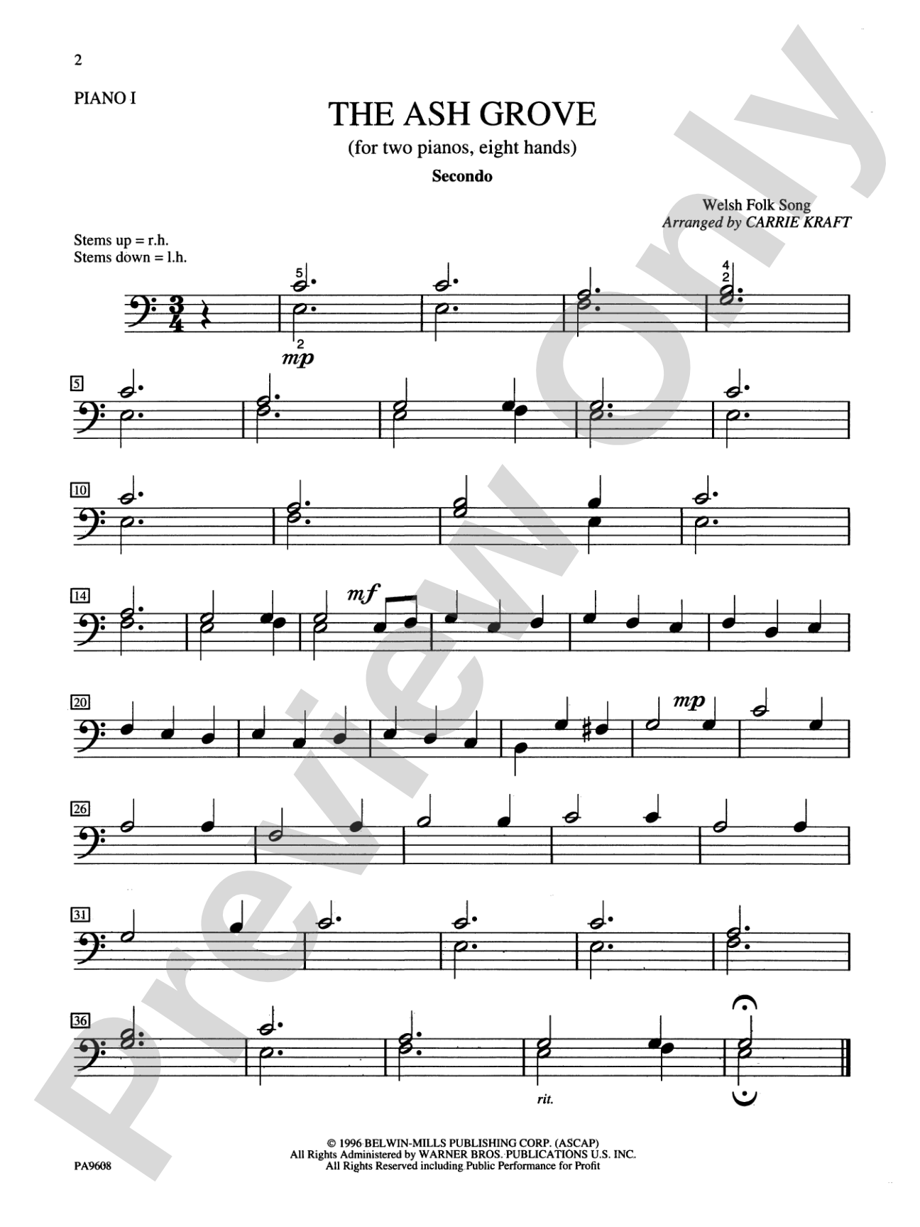 Ash Grove - Piano Quartet (2 Pianos, 8 Hands): Piano