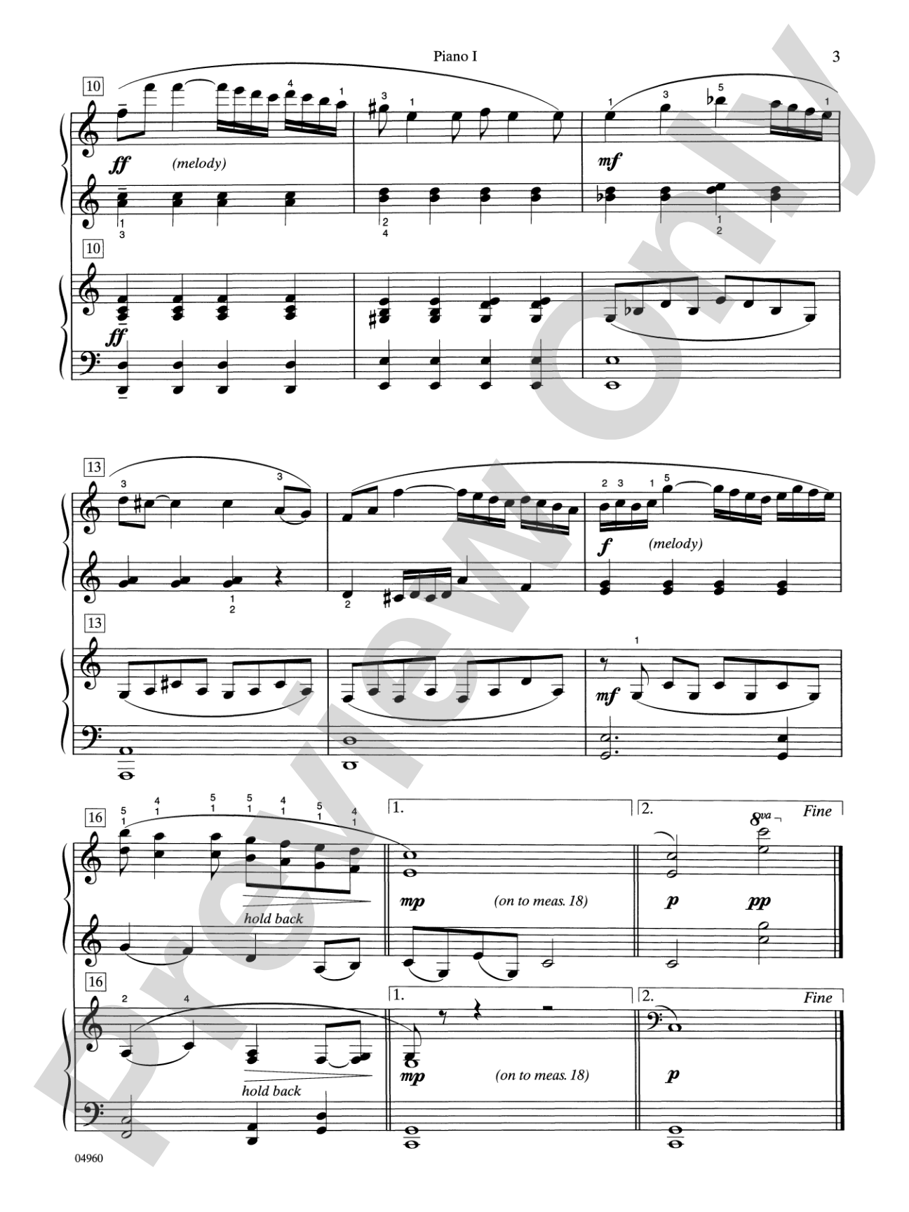 Enchanted Isle - Piano Quartet (2 Pianos, 8 Hands): Piano