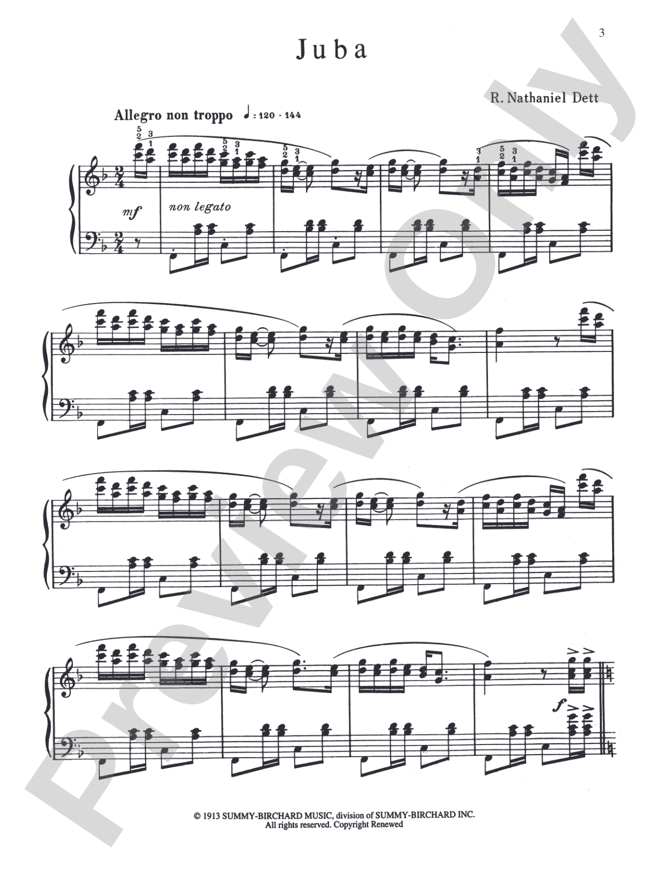 Juba: Dance from the Suite In the Bottoms - Piano Solo: Piano