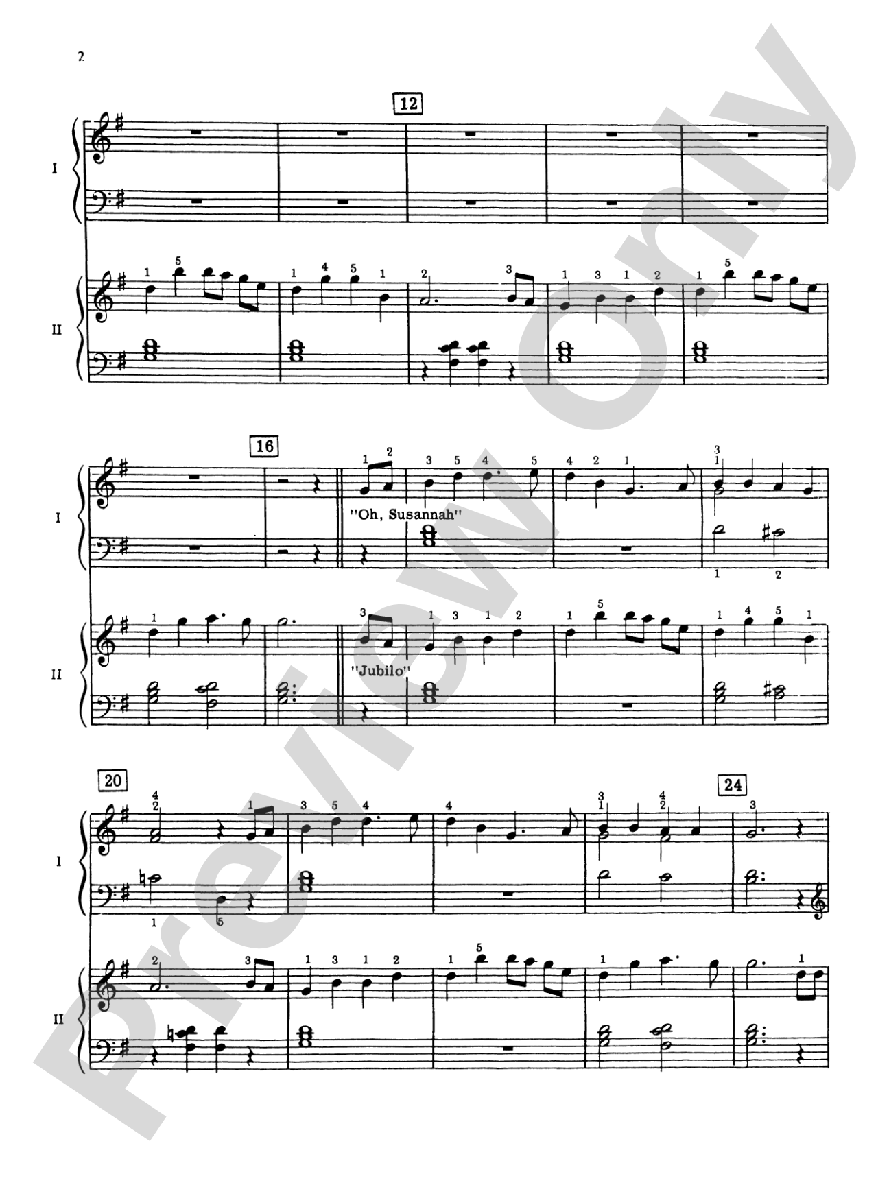 All American Medley: Based on "Oh, Susannah", "Jubilo", "Dixie" and "Yankee Doodle" - Piano Duo (2 Pianos, 4 Hands): Piano Duets & Four Hands