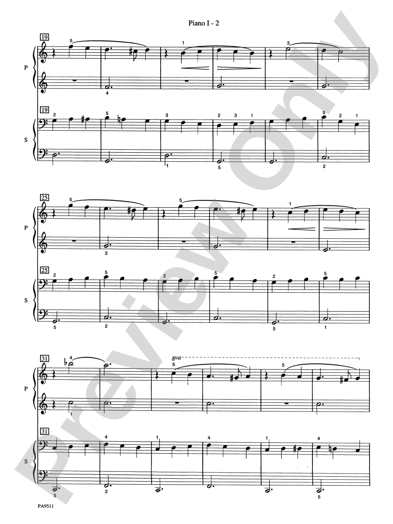 Mexican "Clap Hands" Dance - Piano Quartet (2 Pianos, 8 Hands): Piano