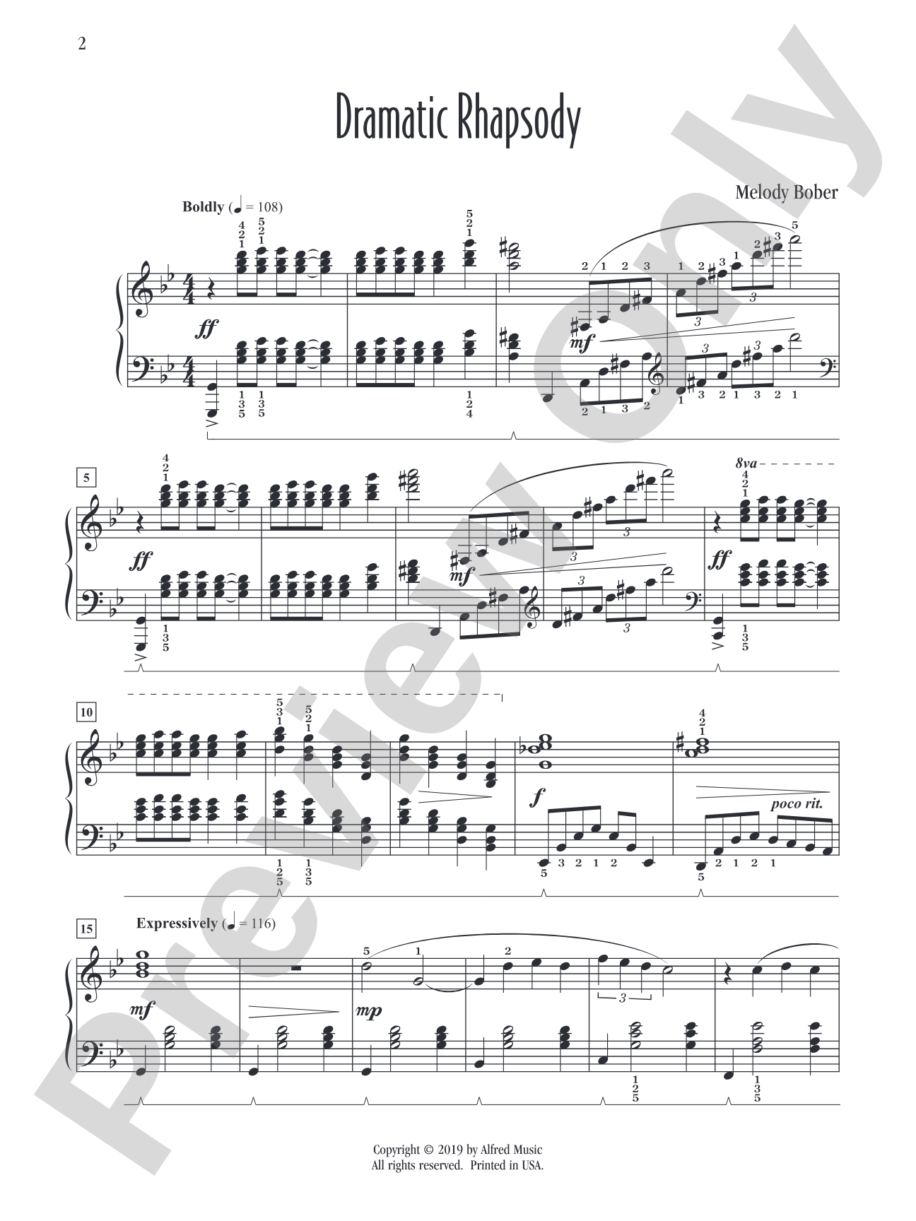 Dramatic Rhapsody - Piano Solo: Piano