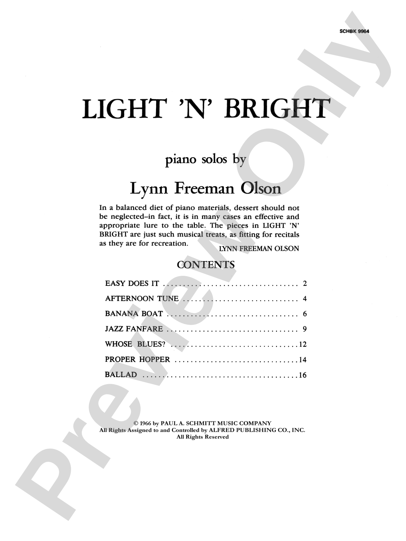 Light 'n' Bright: Piano