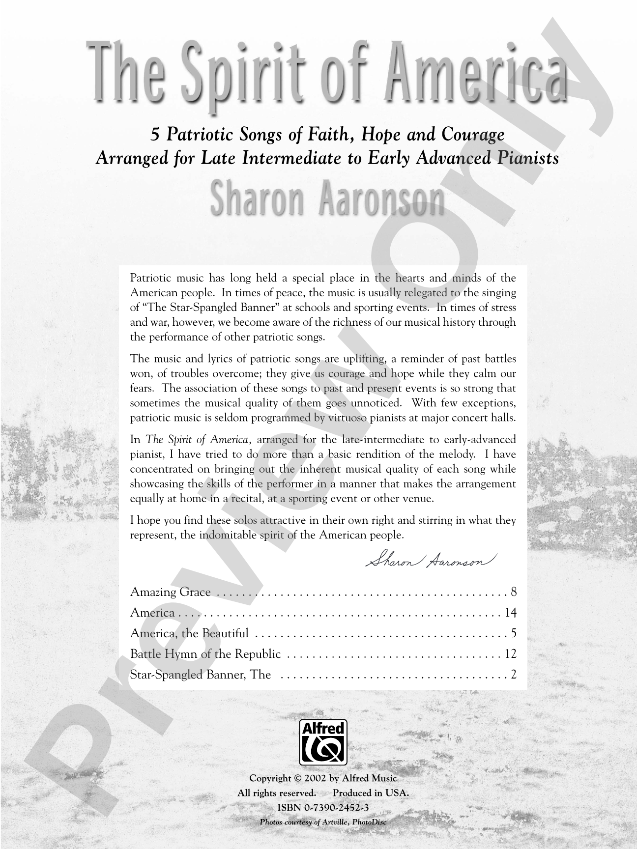 The Spirit of America: 5 Patriotic Songs of Faith, Hope and Courage Arranged for Late Intermediate to Early Advanced Pianists: Piano